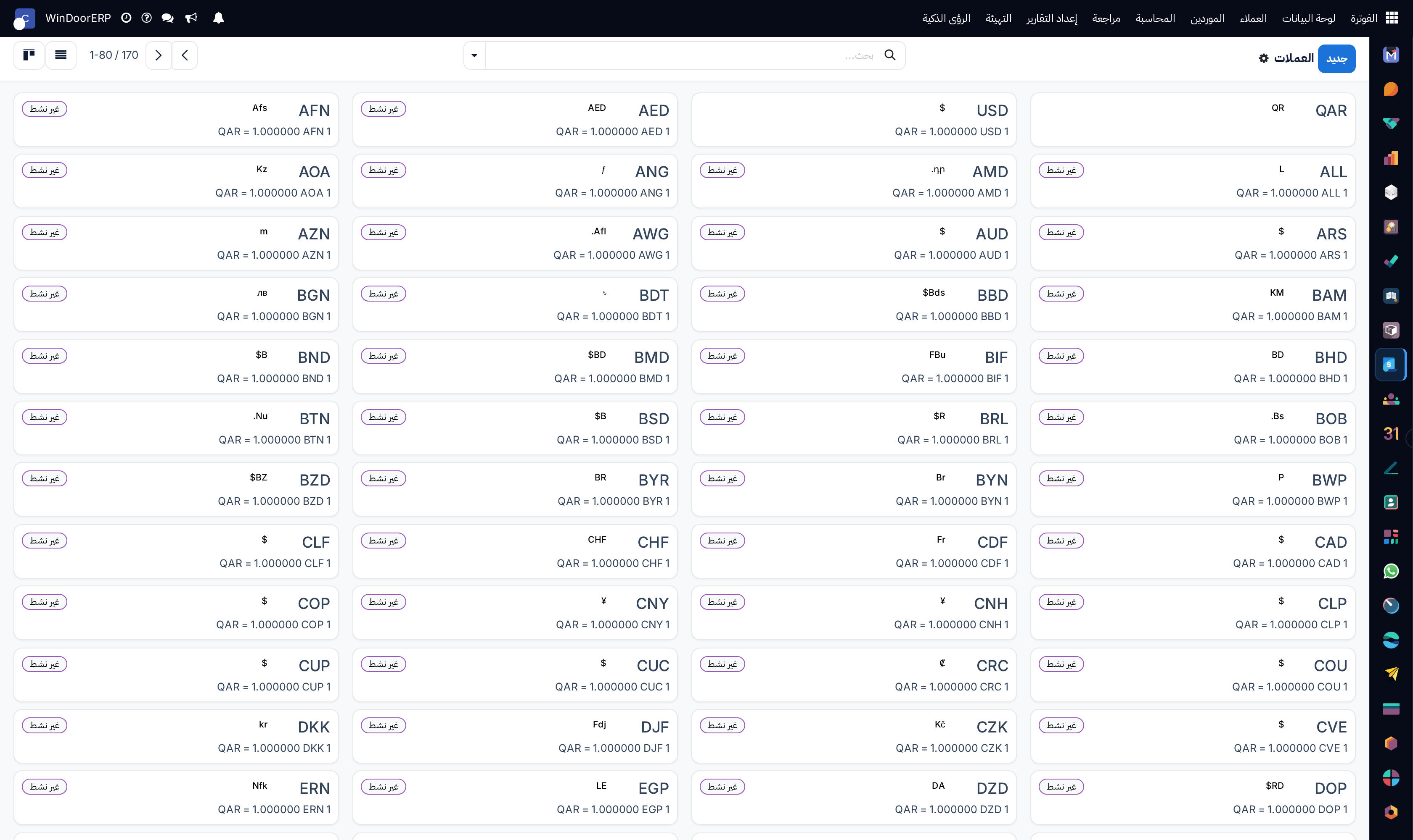 Currencies kanban board