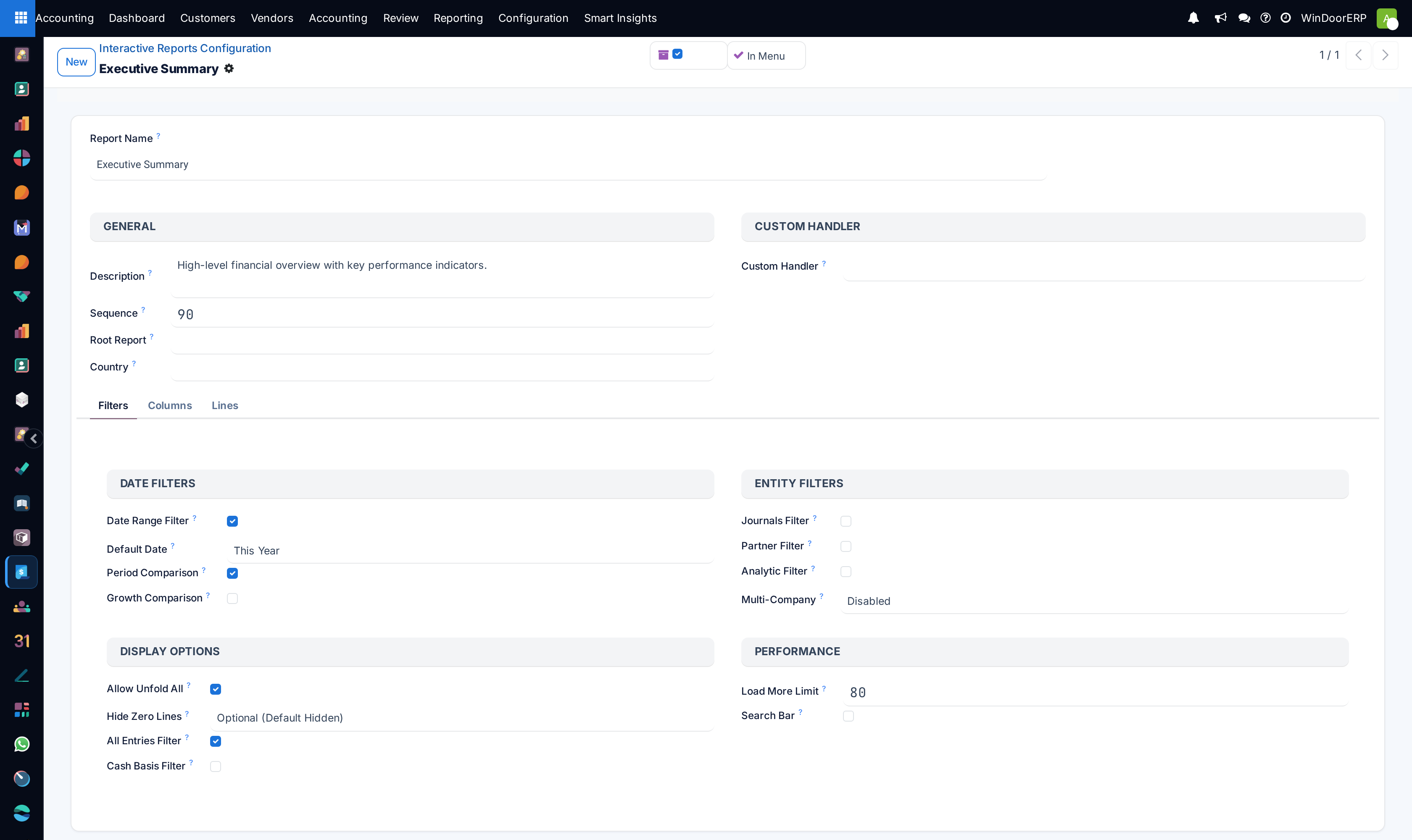Interactive report layout editor