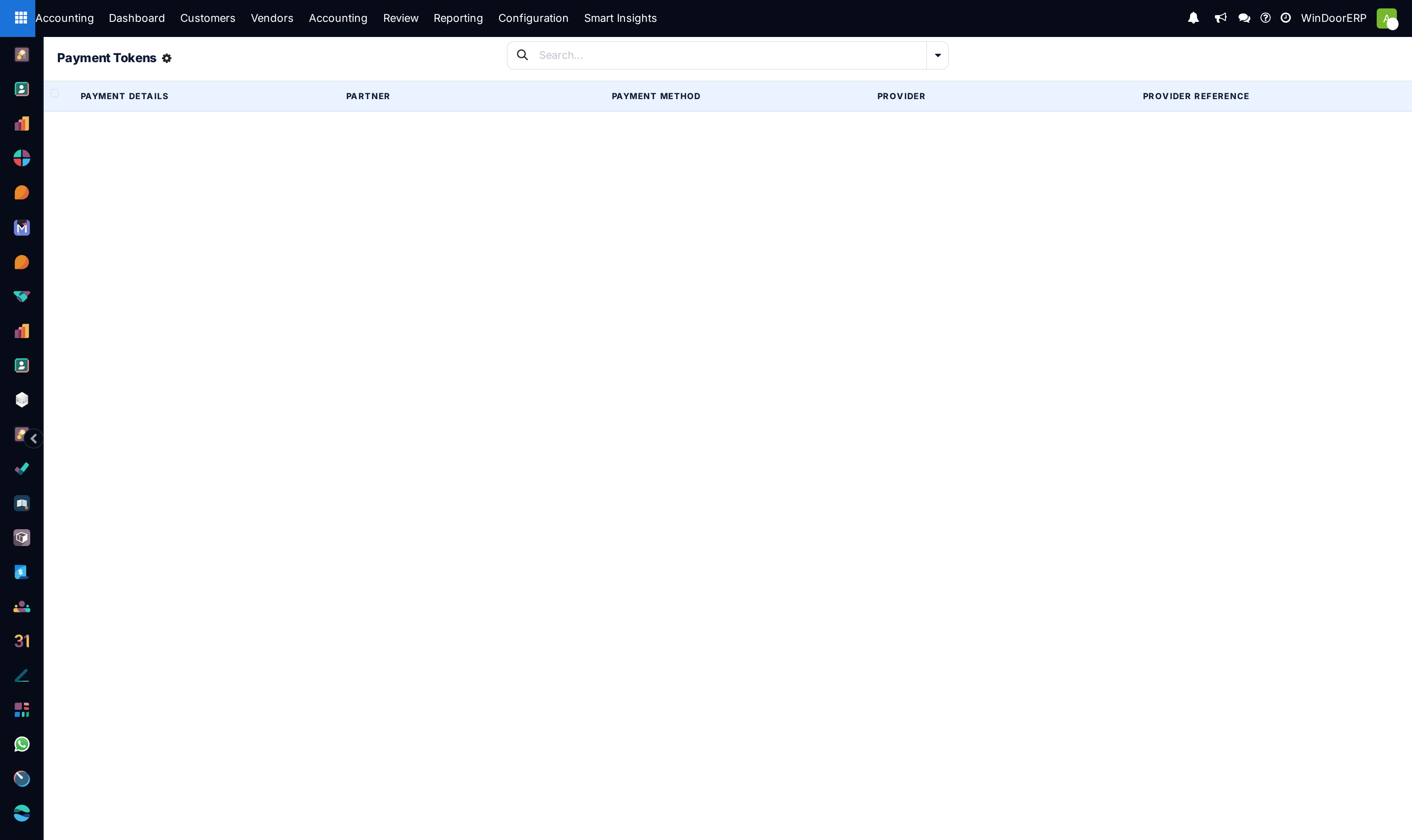 Customer saved payment tokens list