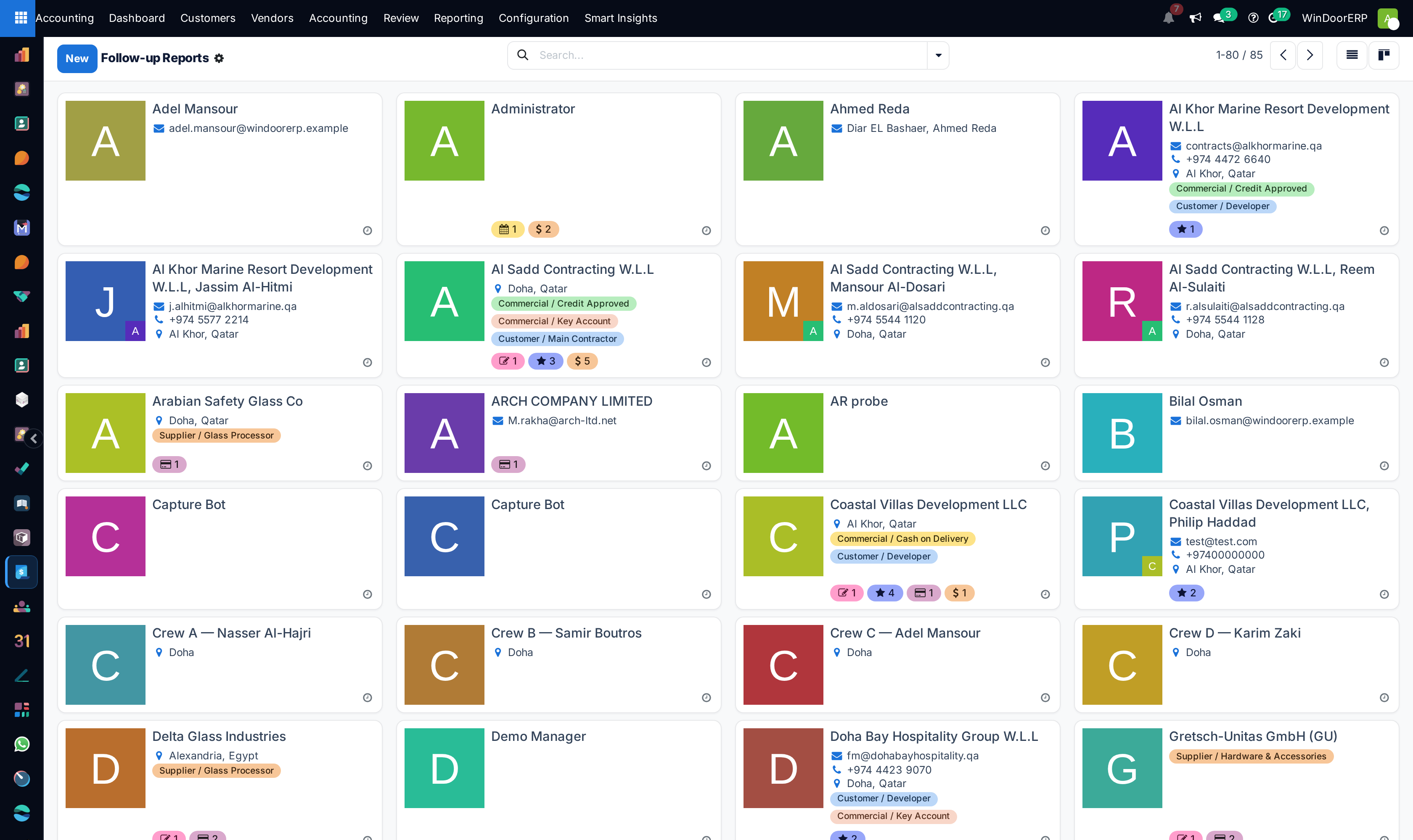 Follow-up reports kanban board grouped by escalation urgency level