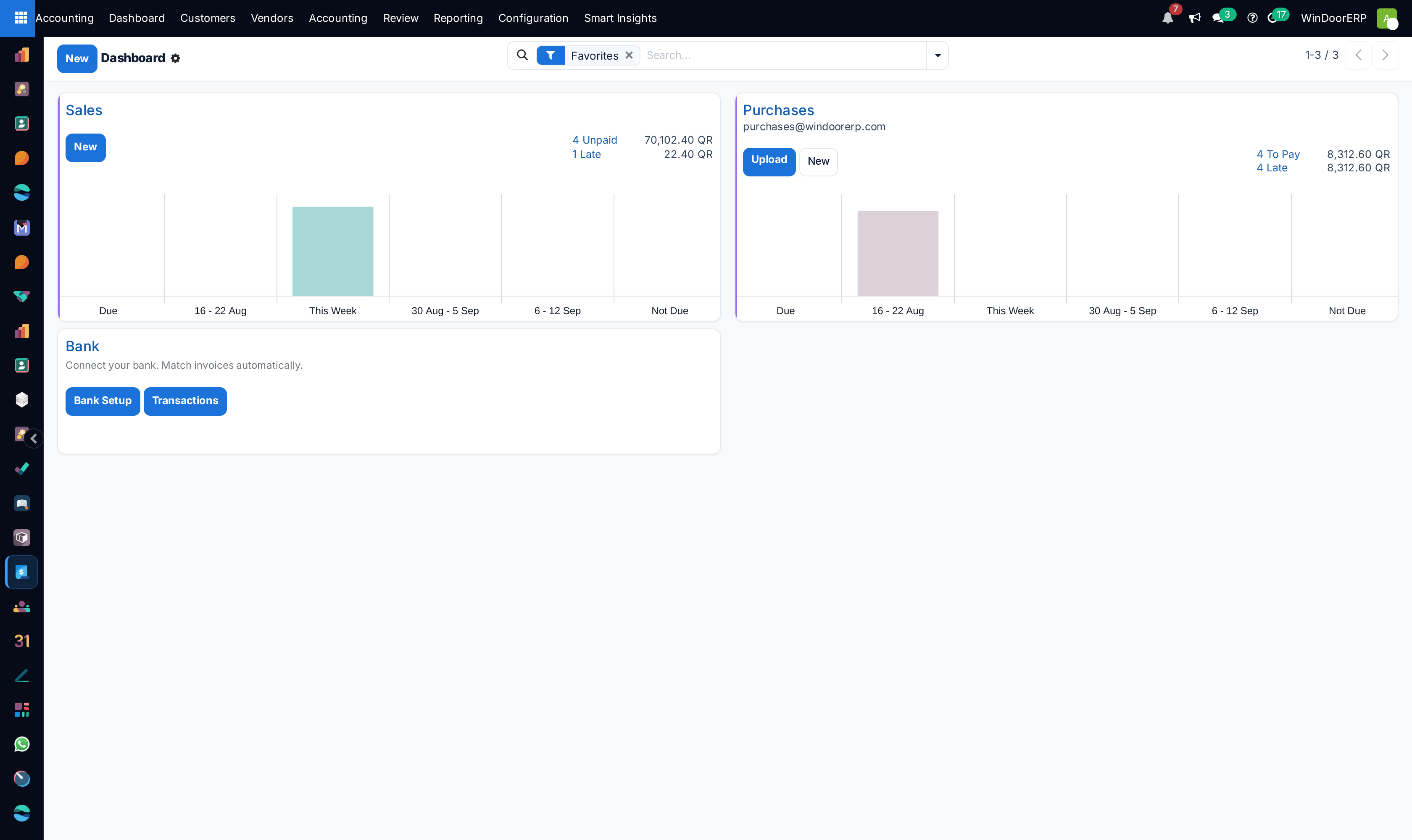 Accounting master operations dashboard kanban screen