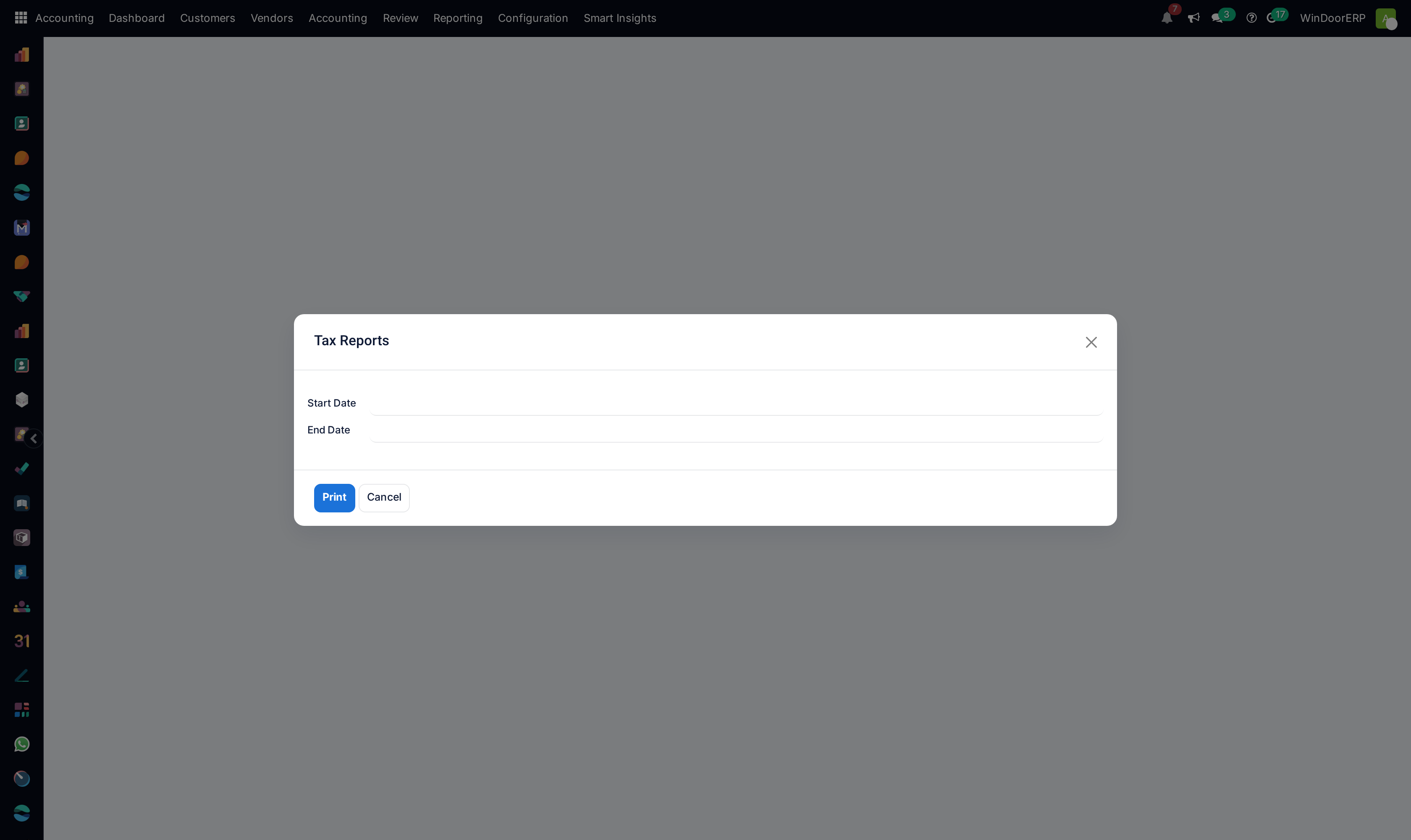 Tax audit report generator form