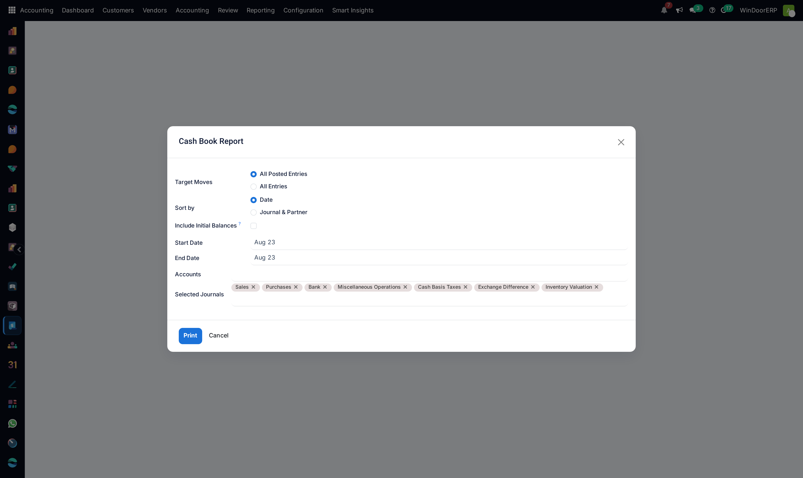 Daily cash book register