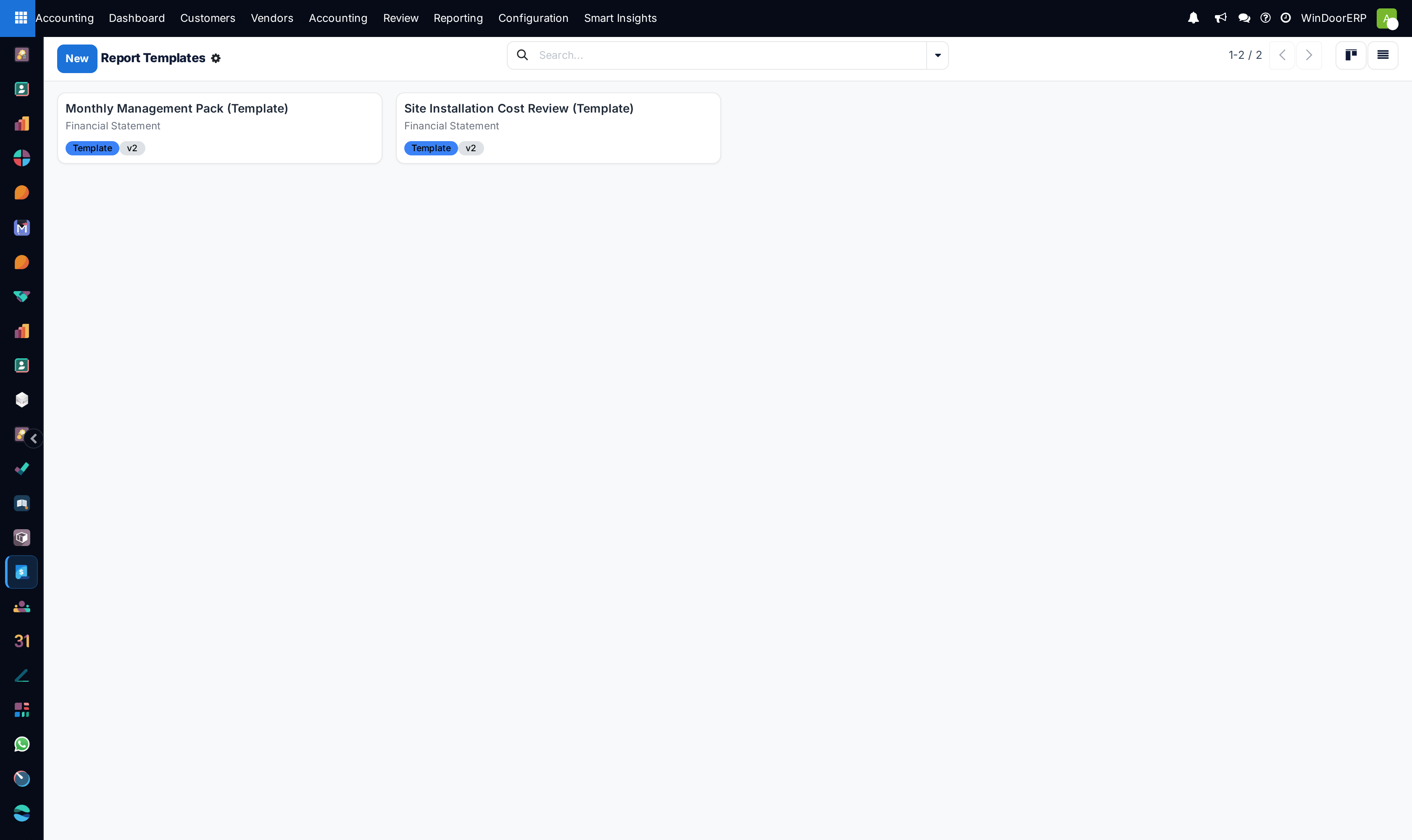 Report templates kanban overview