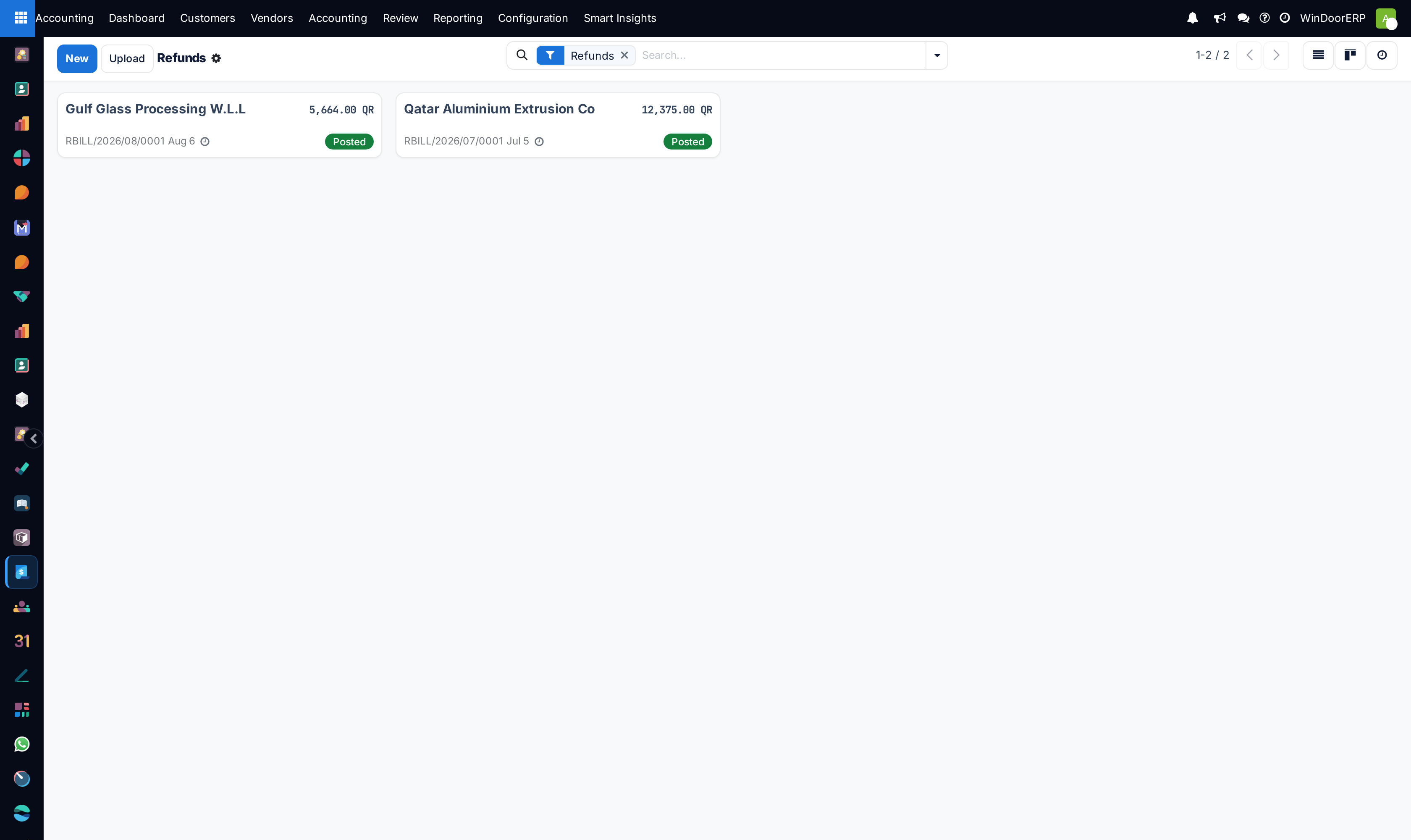 Vendor refunds kanban board