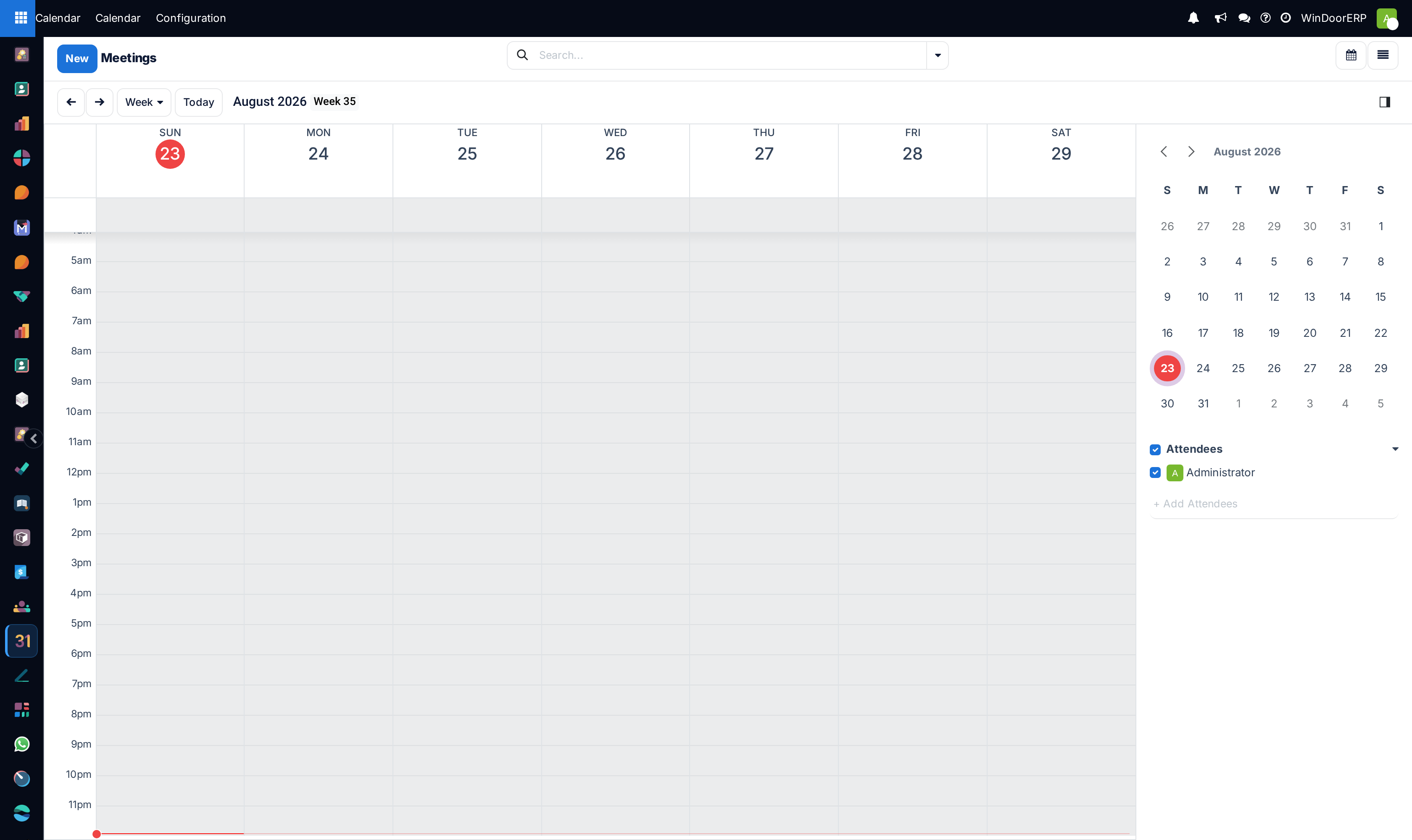 Team multi-user shared calendar month schedule view