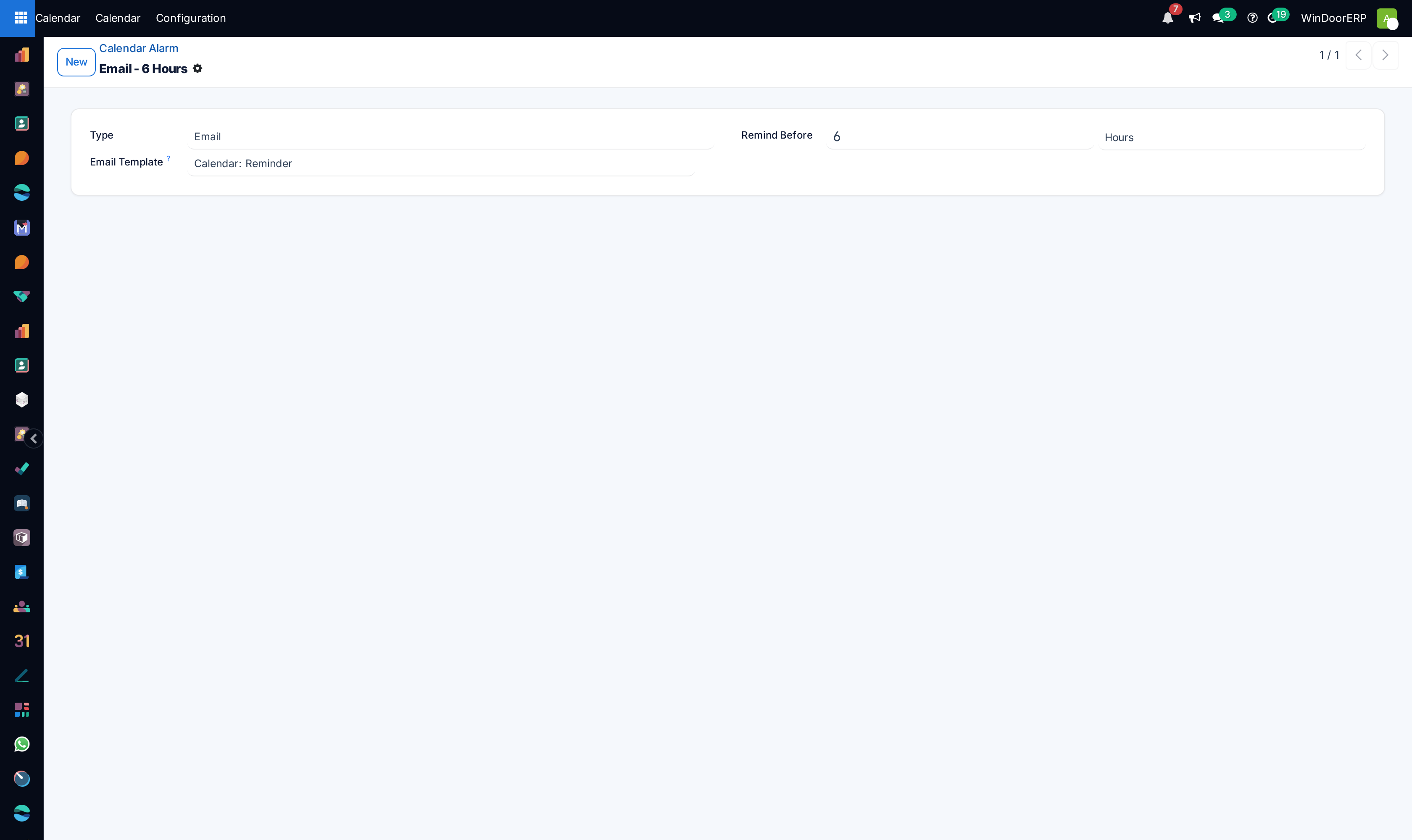Reminder rule configuration profile