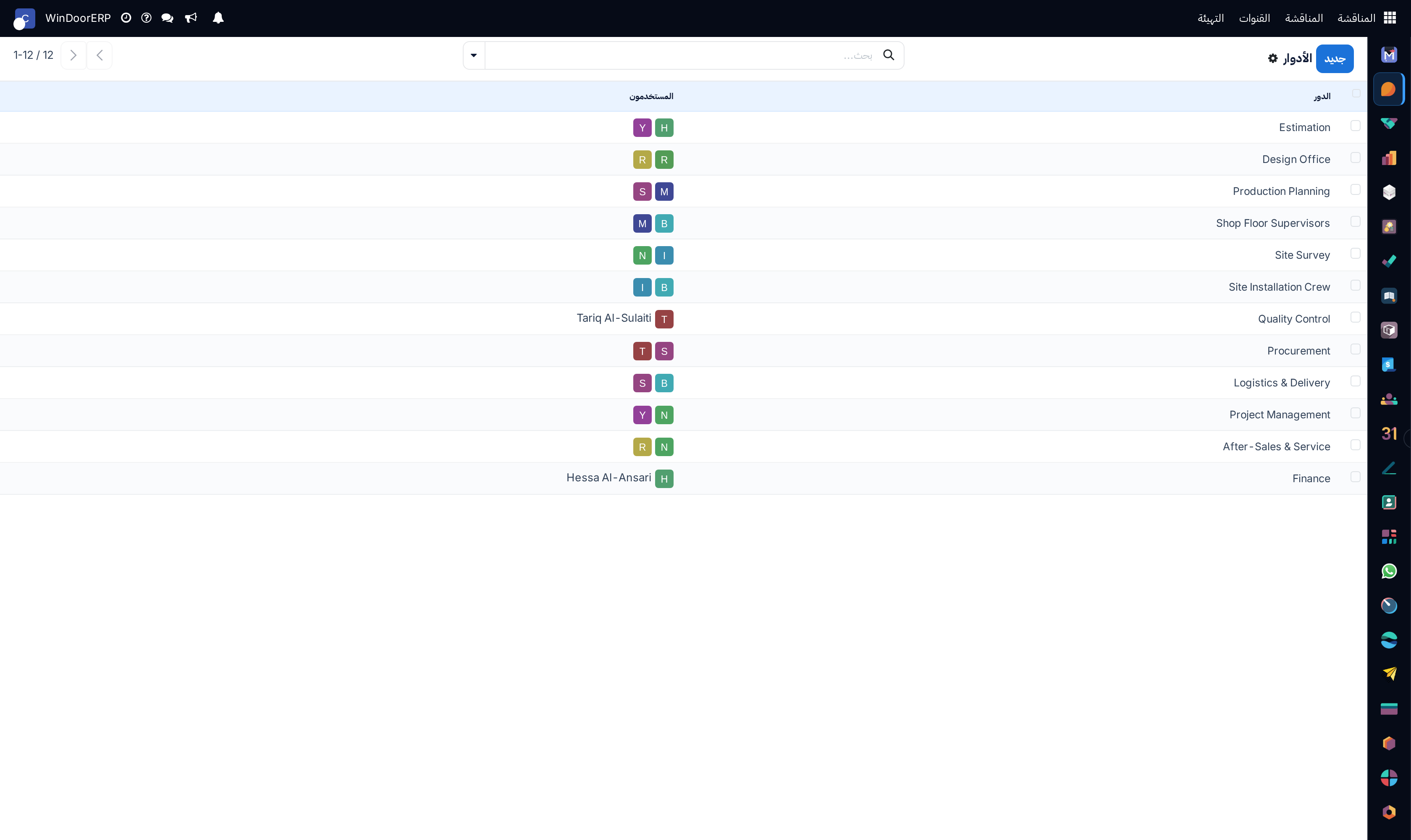 Channel moderator roles and permissions registry list