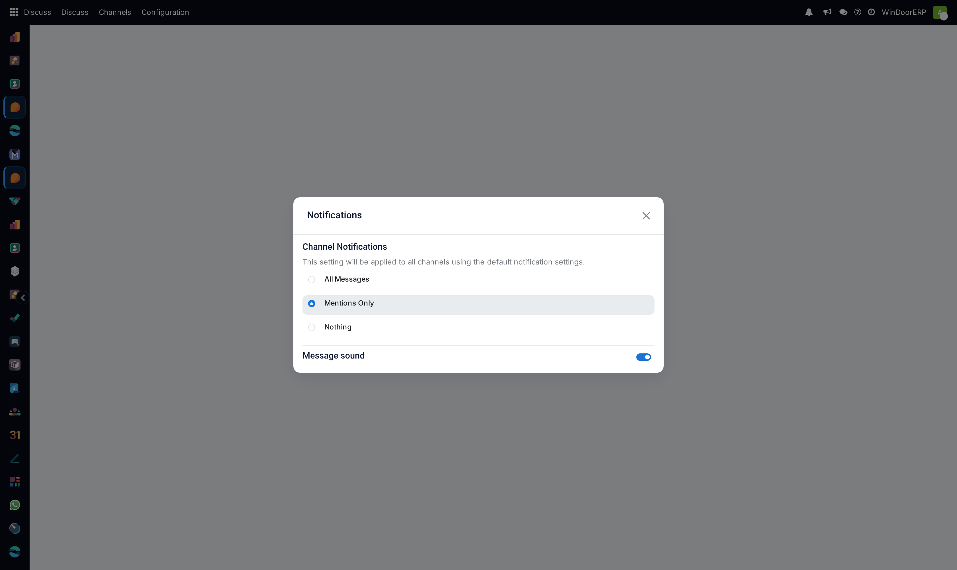 Discuss notification preferences configuration screen