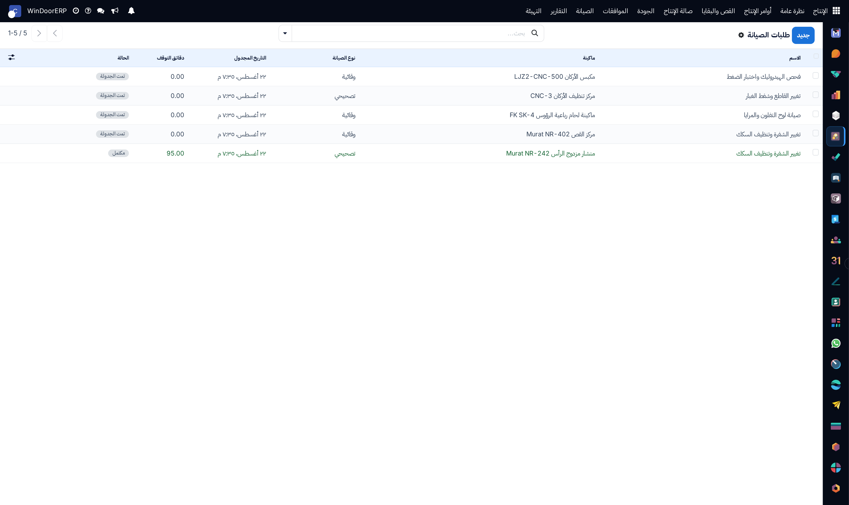 Maintenance requests queue list tracking open repair tickets and priority ratings