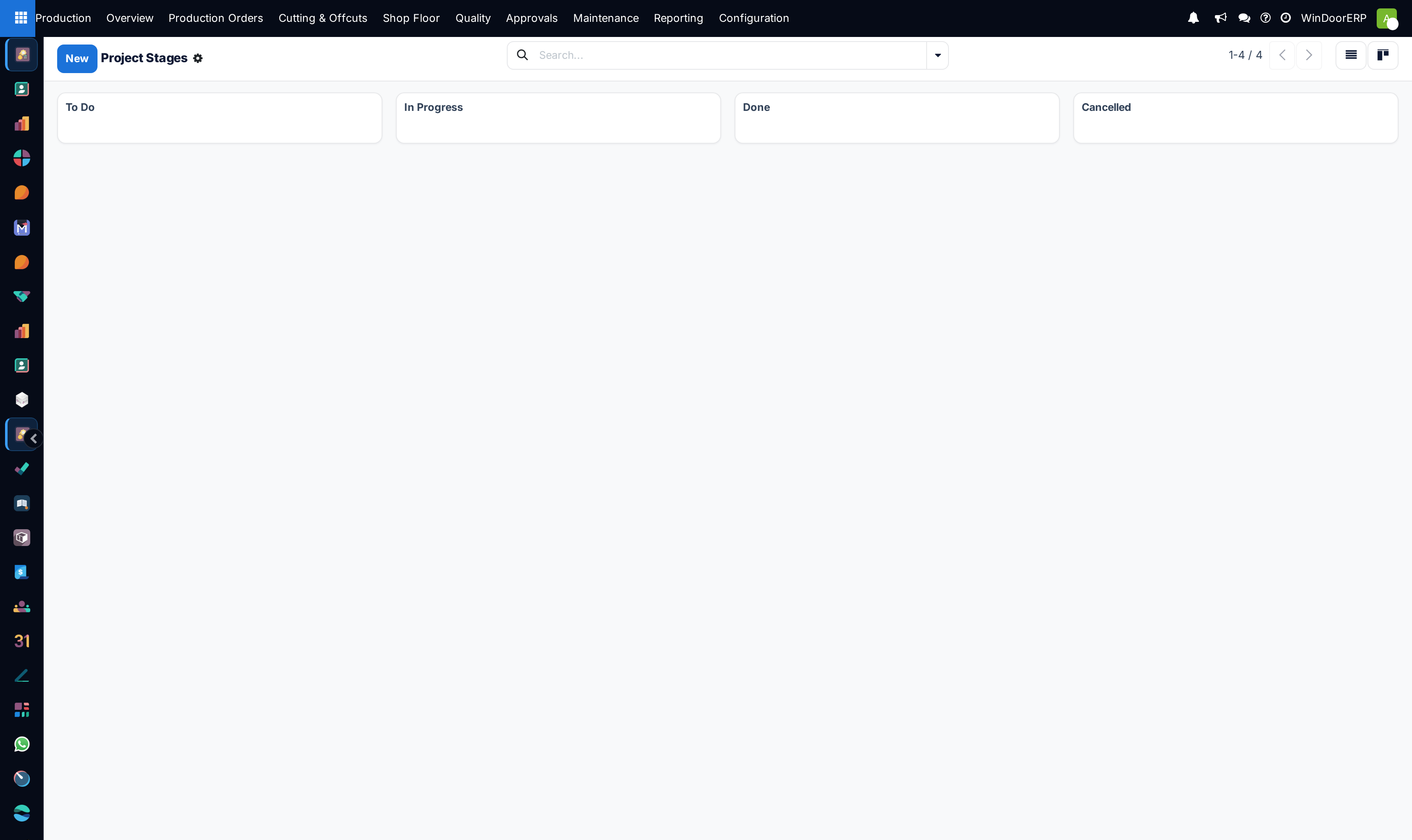 Project stages kanban overview showing stage ordering and automation hooks