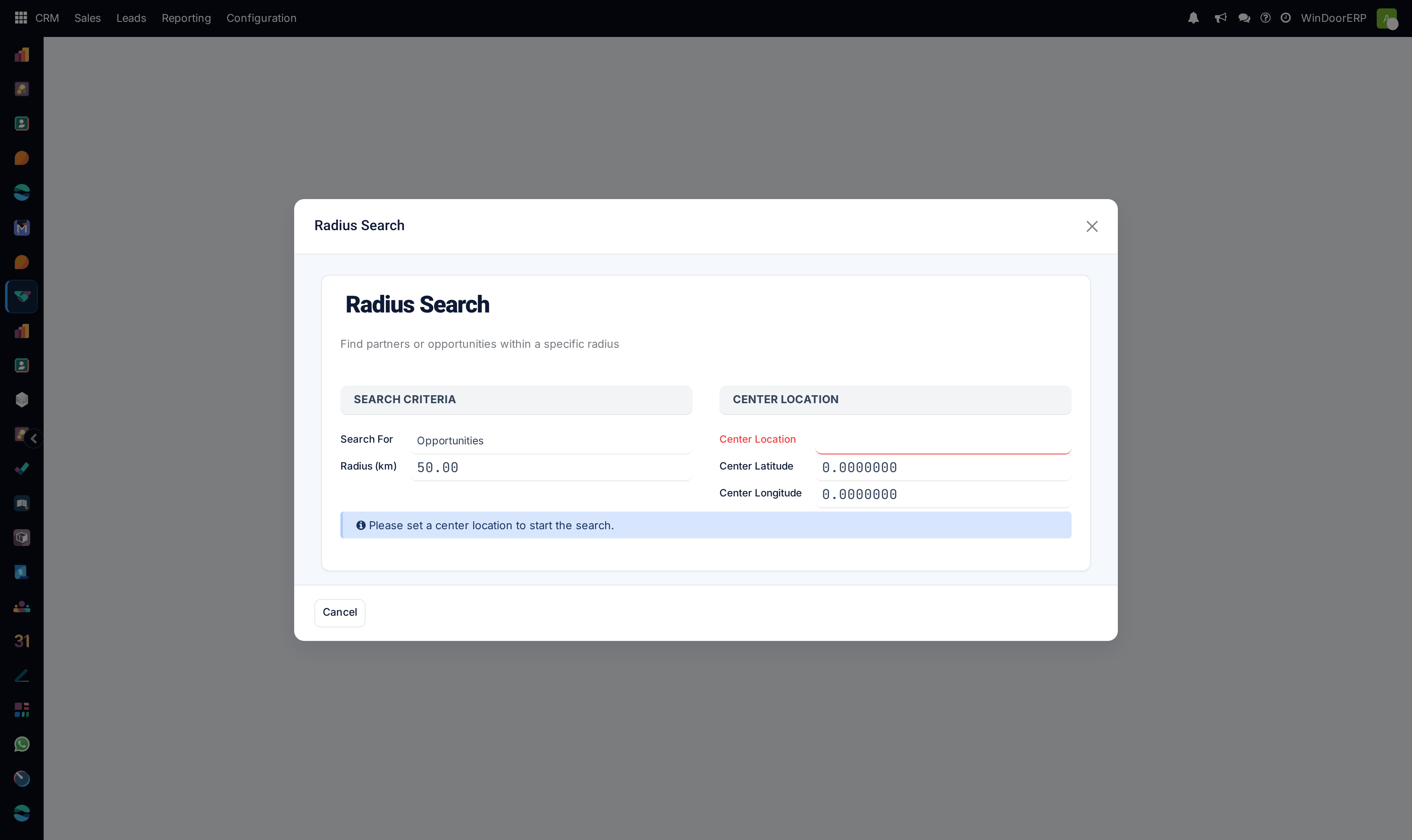 Configuration projects catalog list view displaying project codes and privacy settings