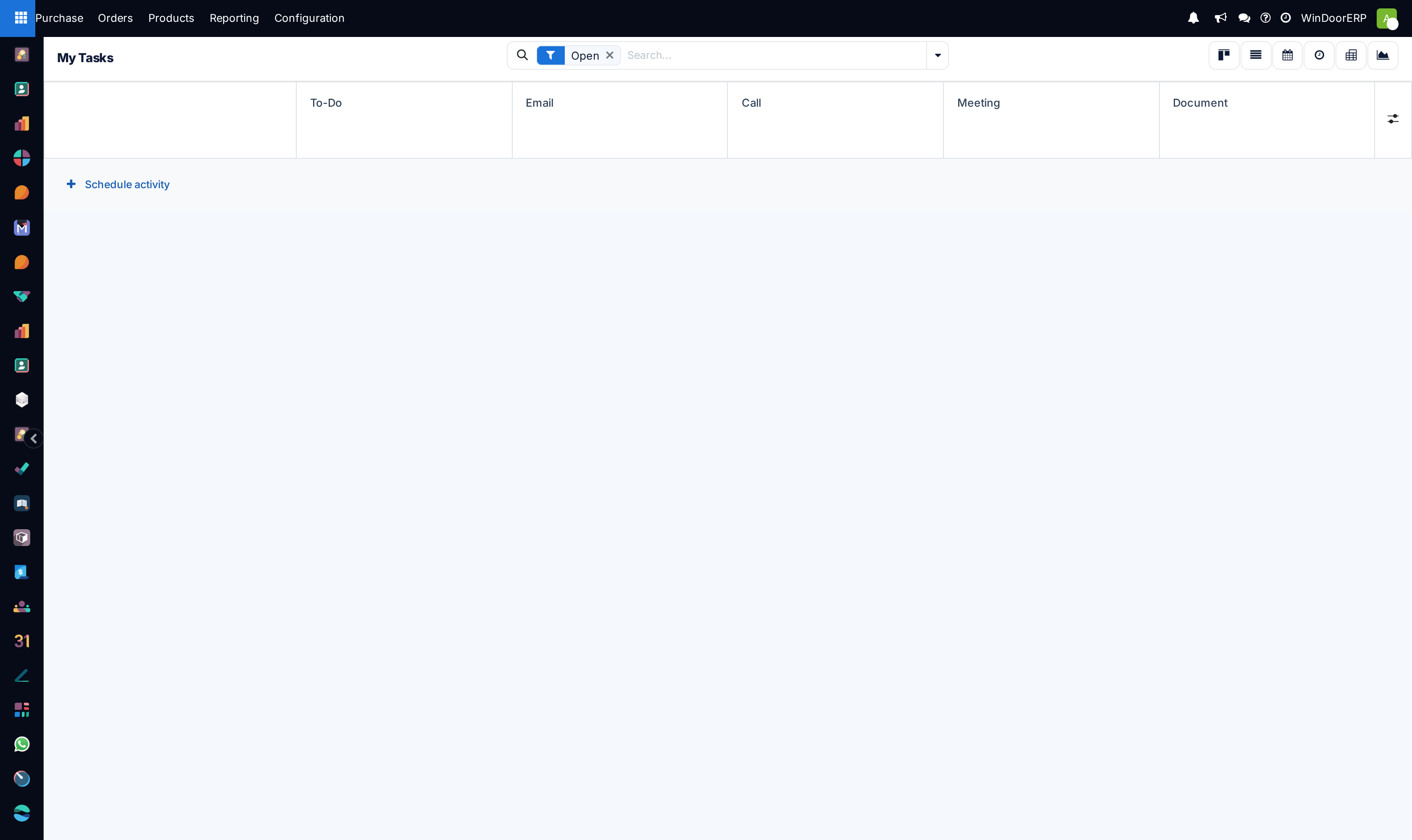 Personal activity plan view for tracking planned calls and consultant follow-ups