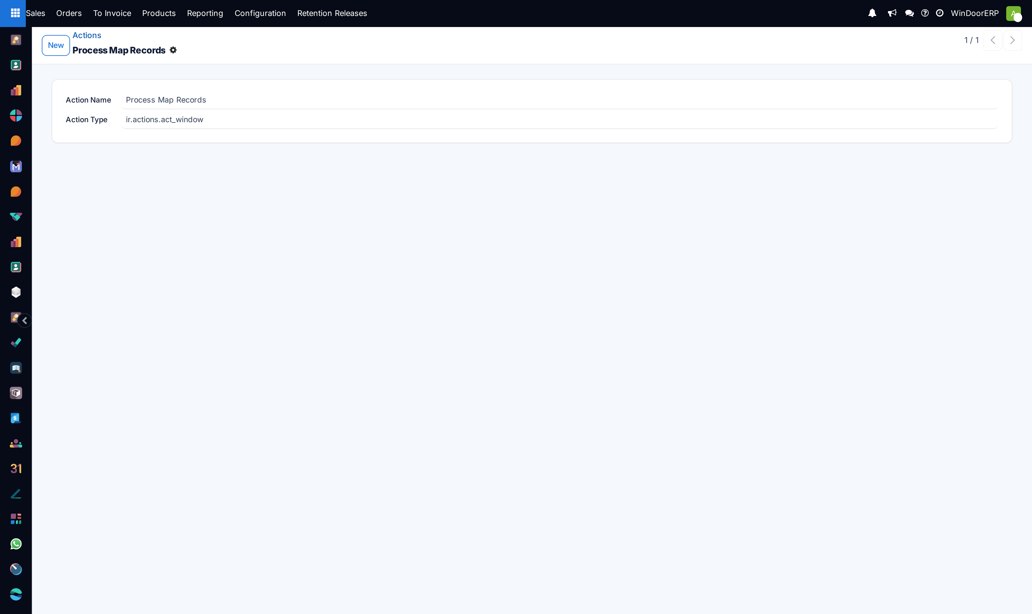 Action profile definition editor