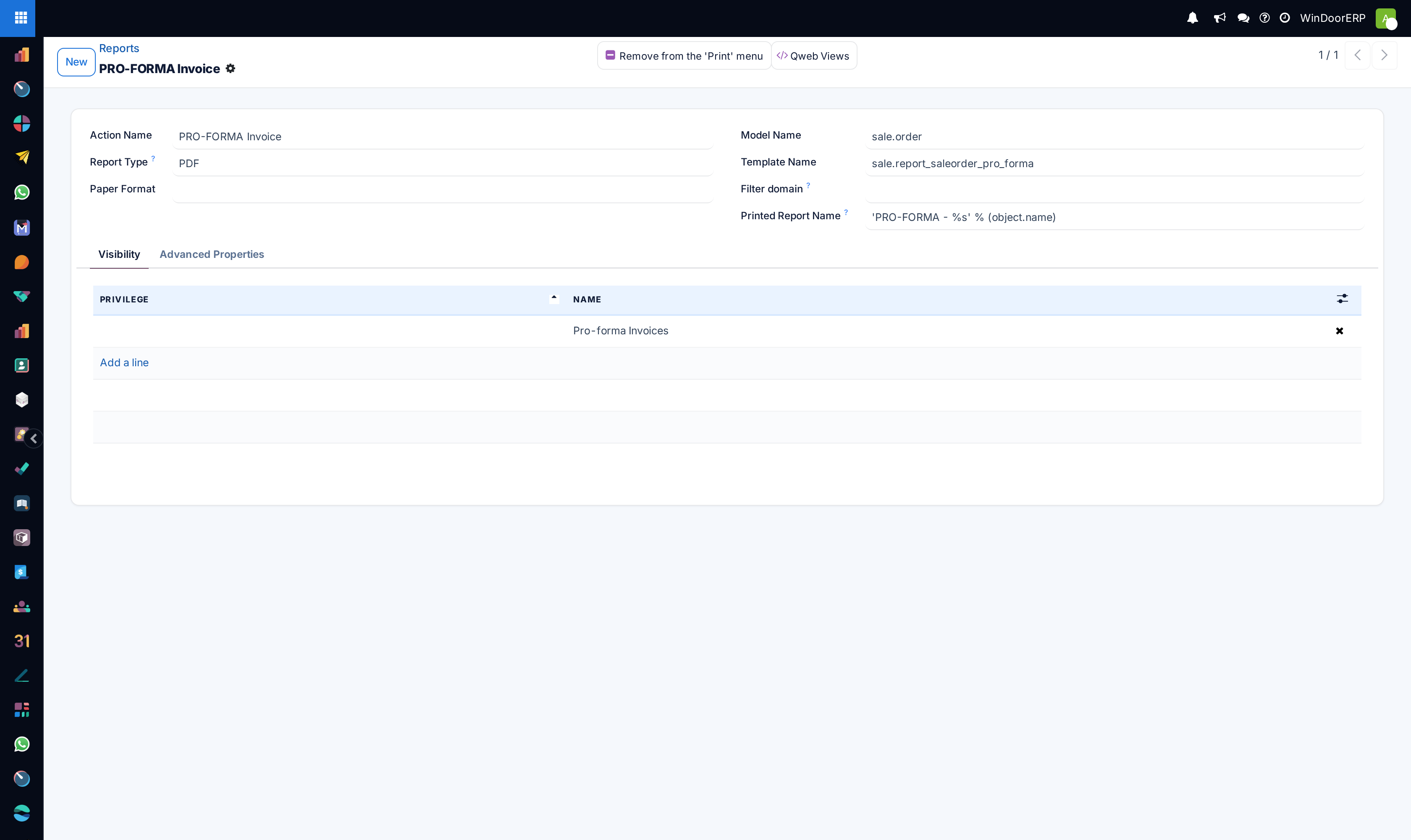 Action report profile