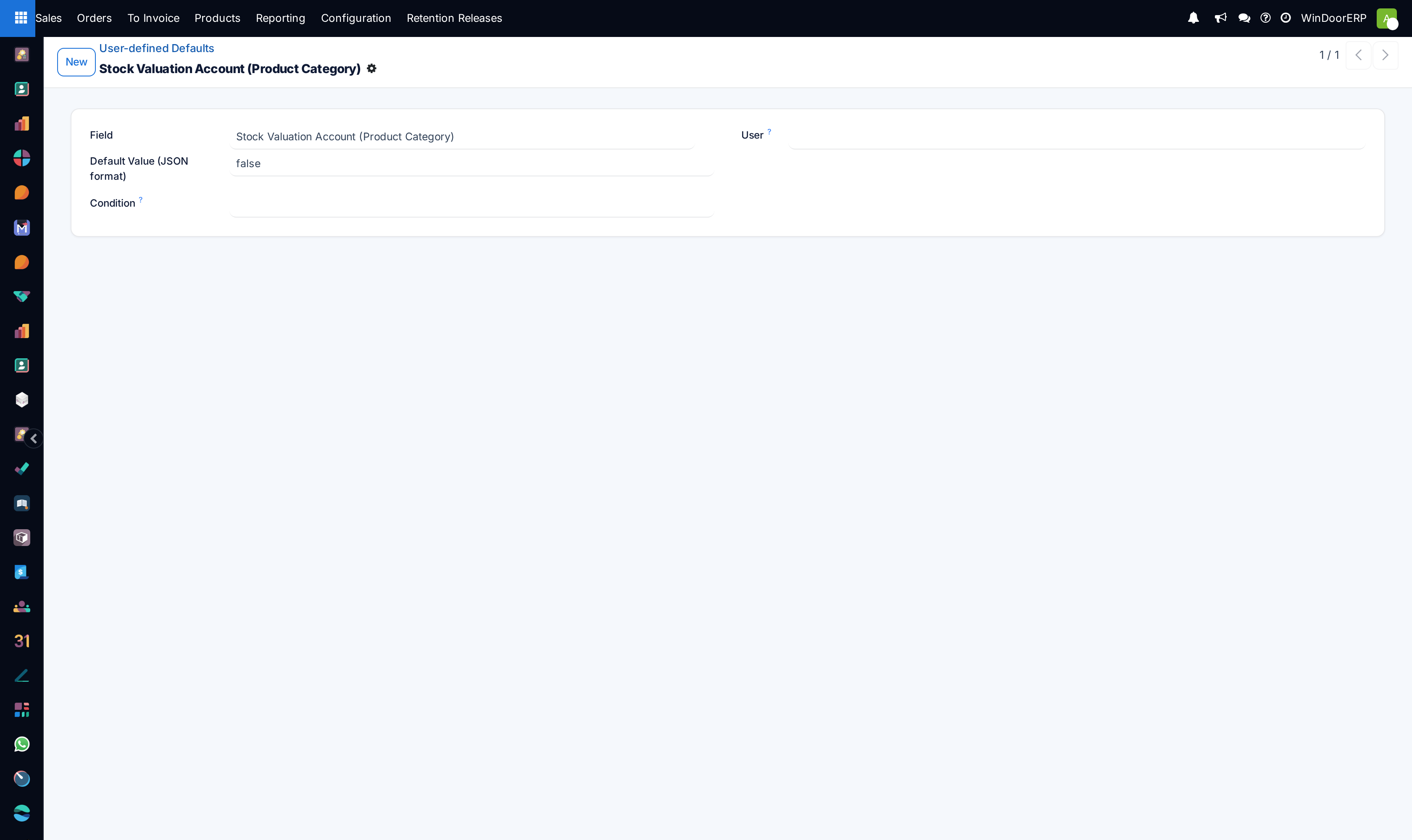 Field default value editor