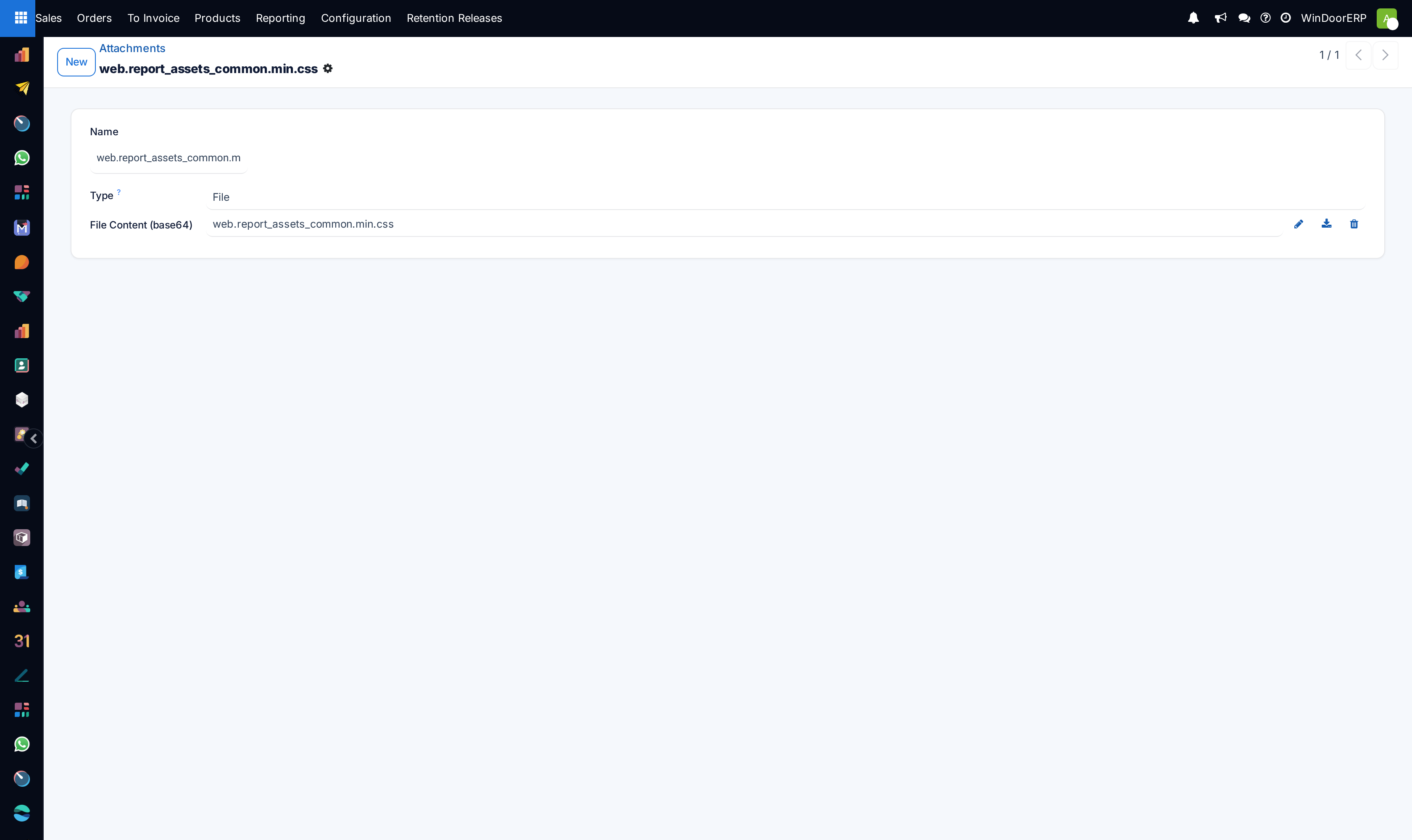 Attachment file profile