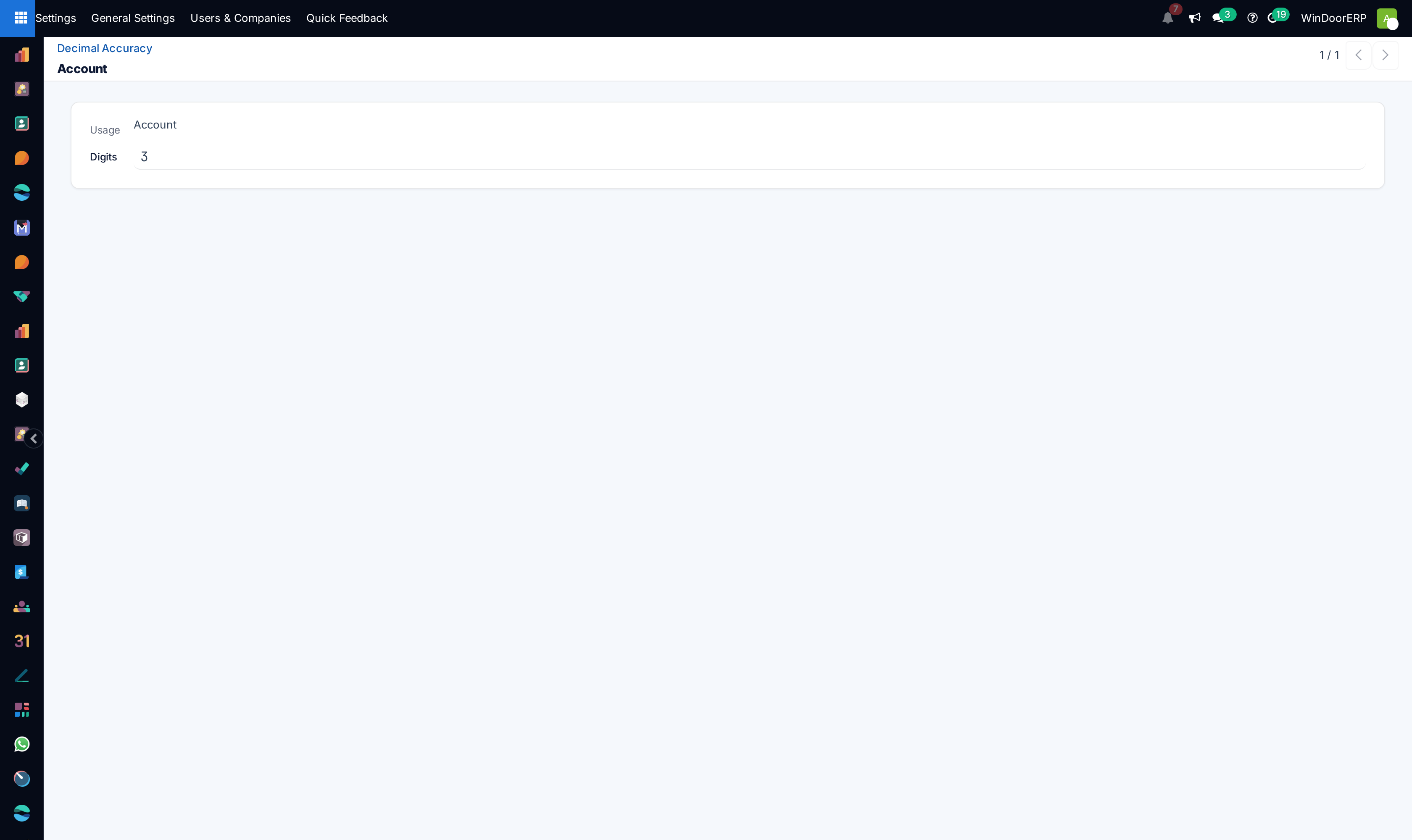 Decimal accuracy editor