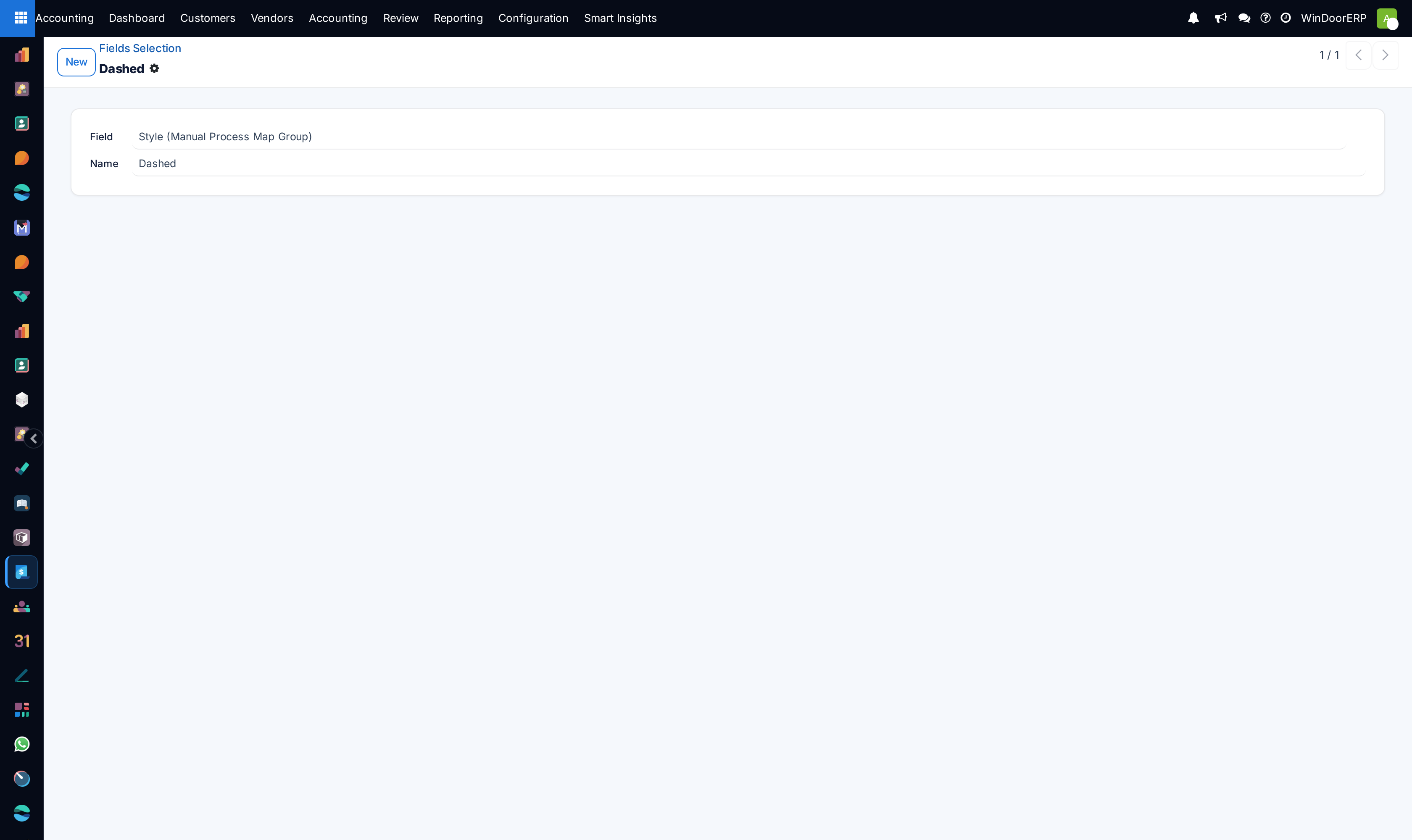 Field selection value editor