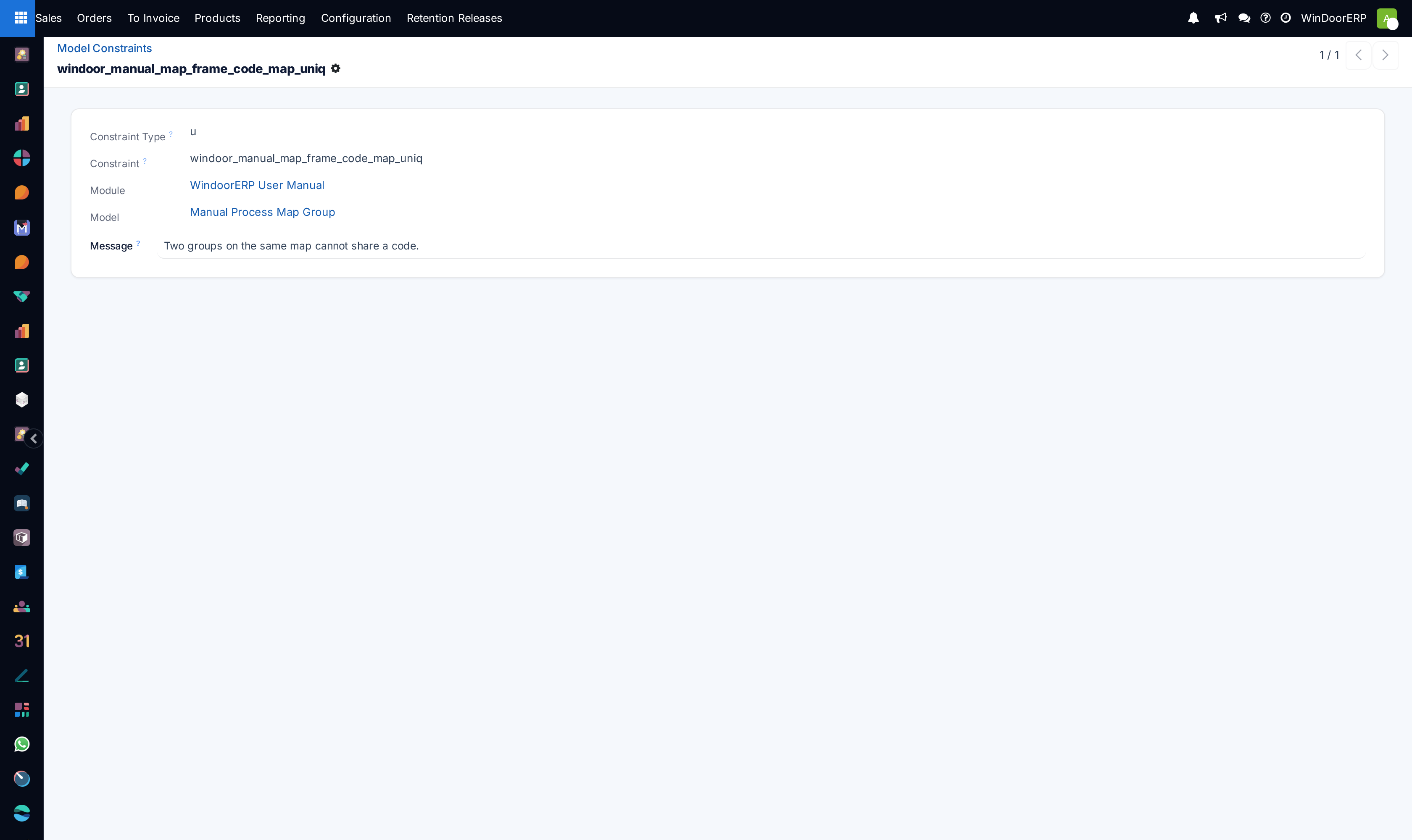 Model constraint definition editor