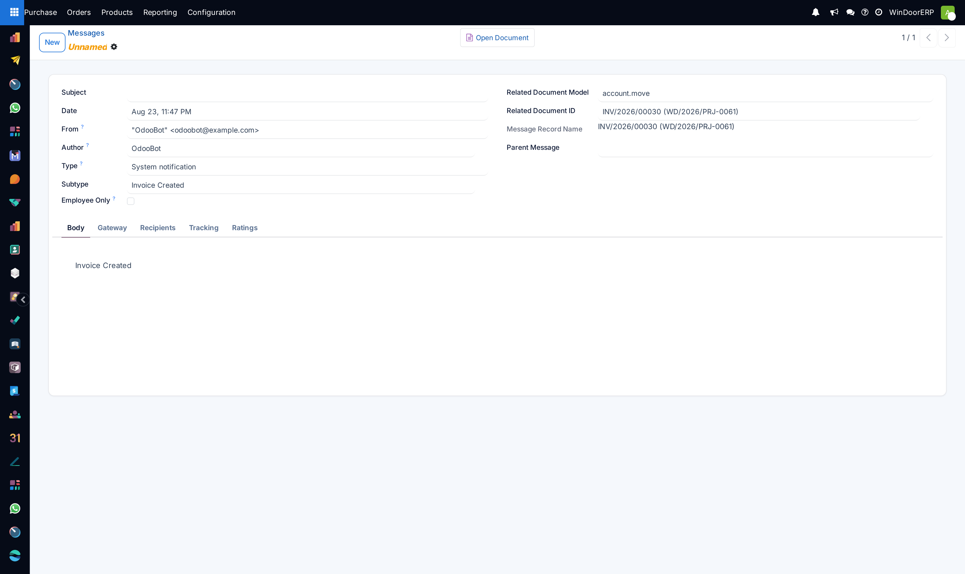 Discuss message detail profile