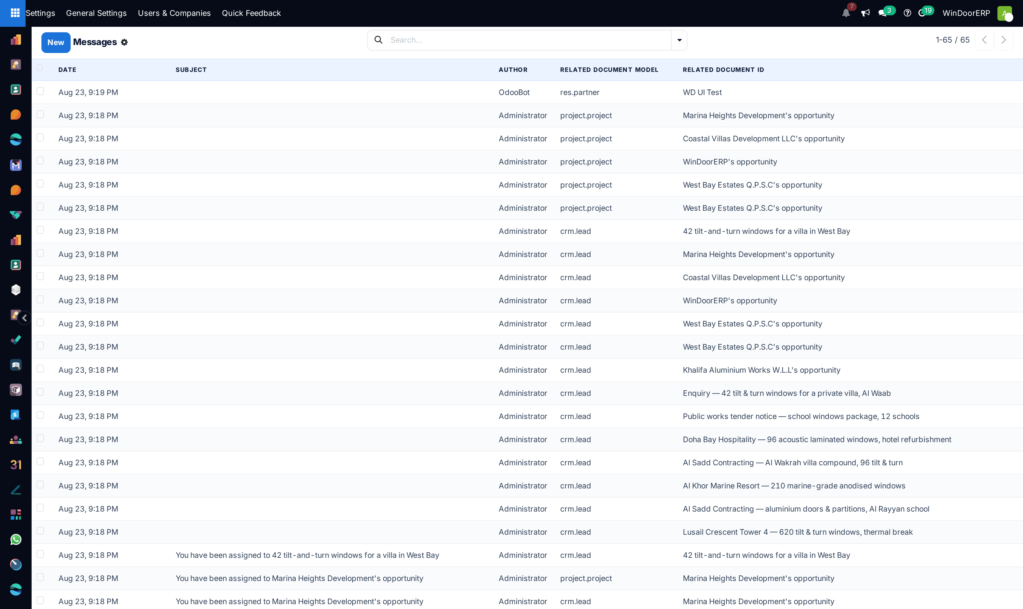 Live discuss chatter messages log list