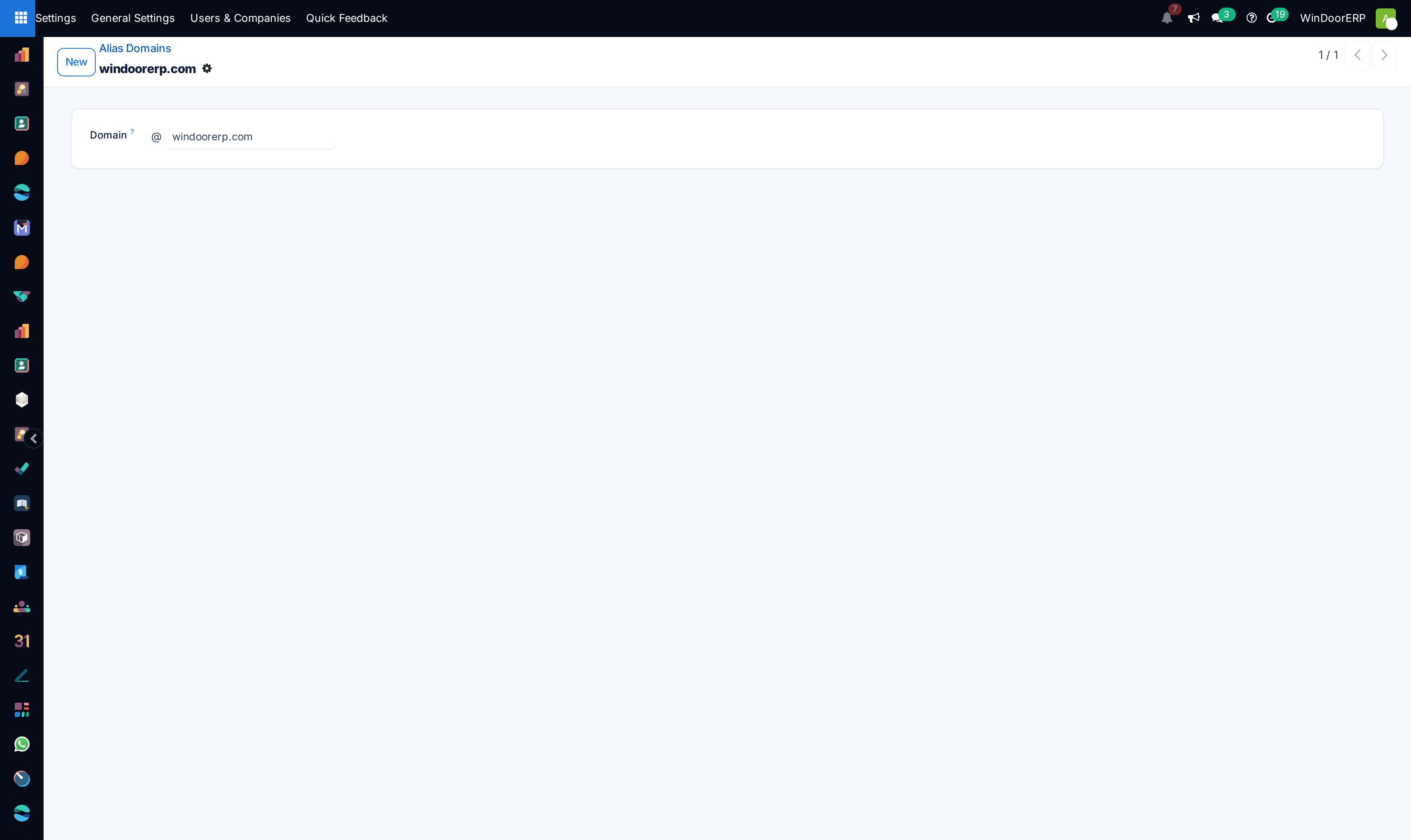 Alias domain profile
