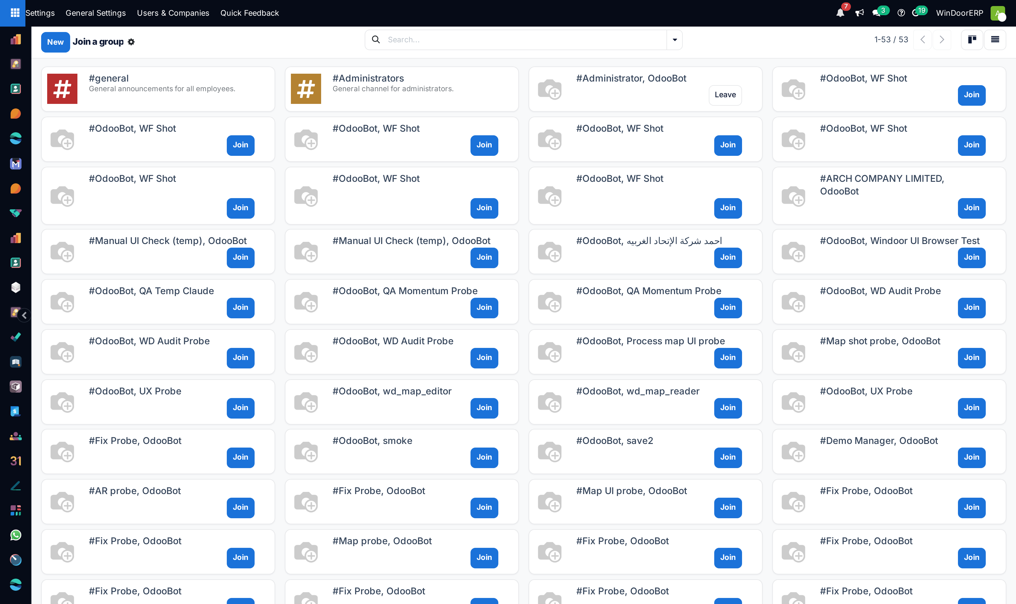 Chat channels kanban gallery