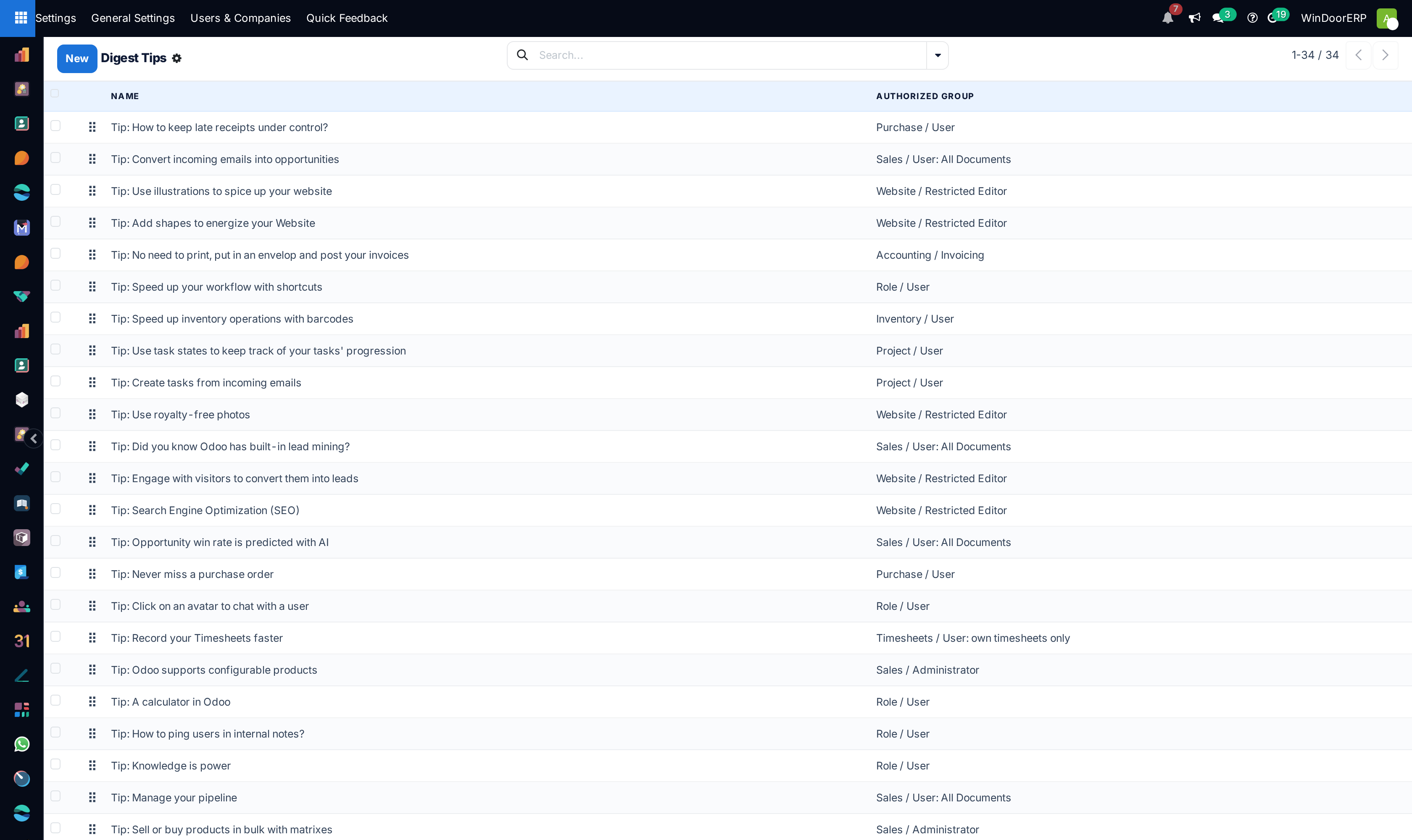Digest tips catalog list