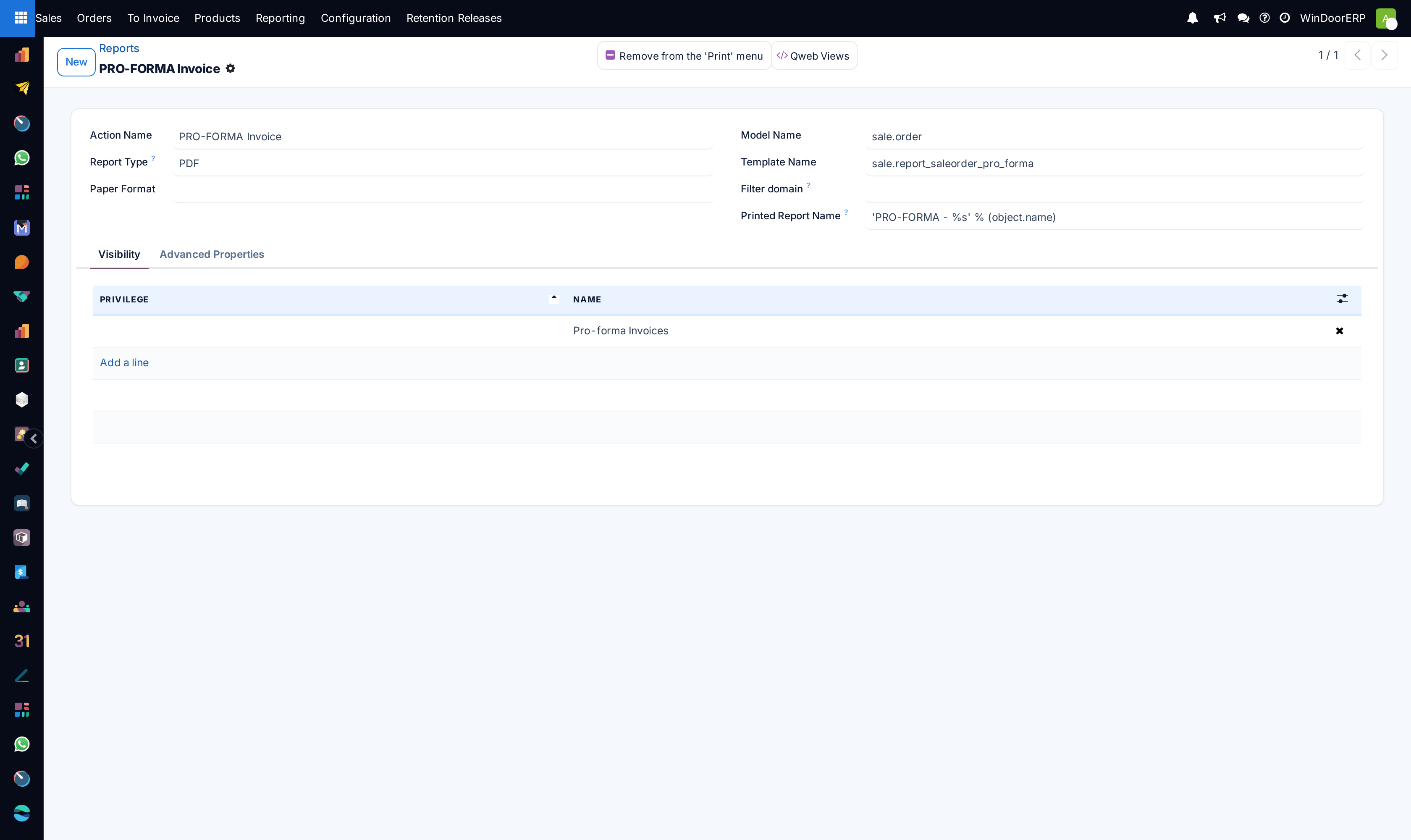 Reporting template definition editor
