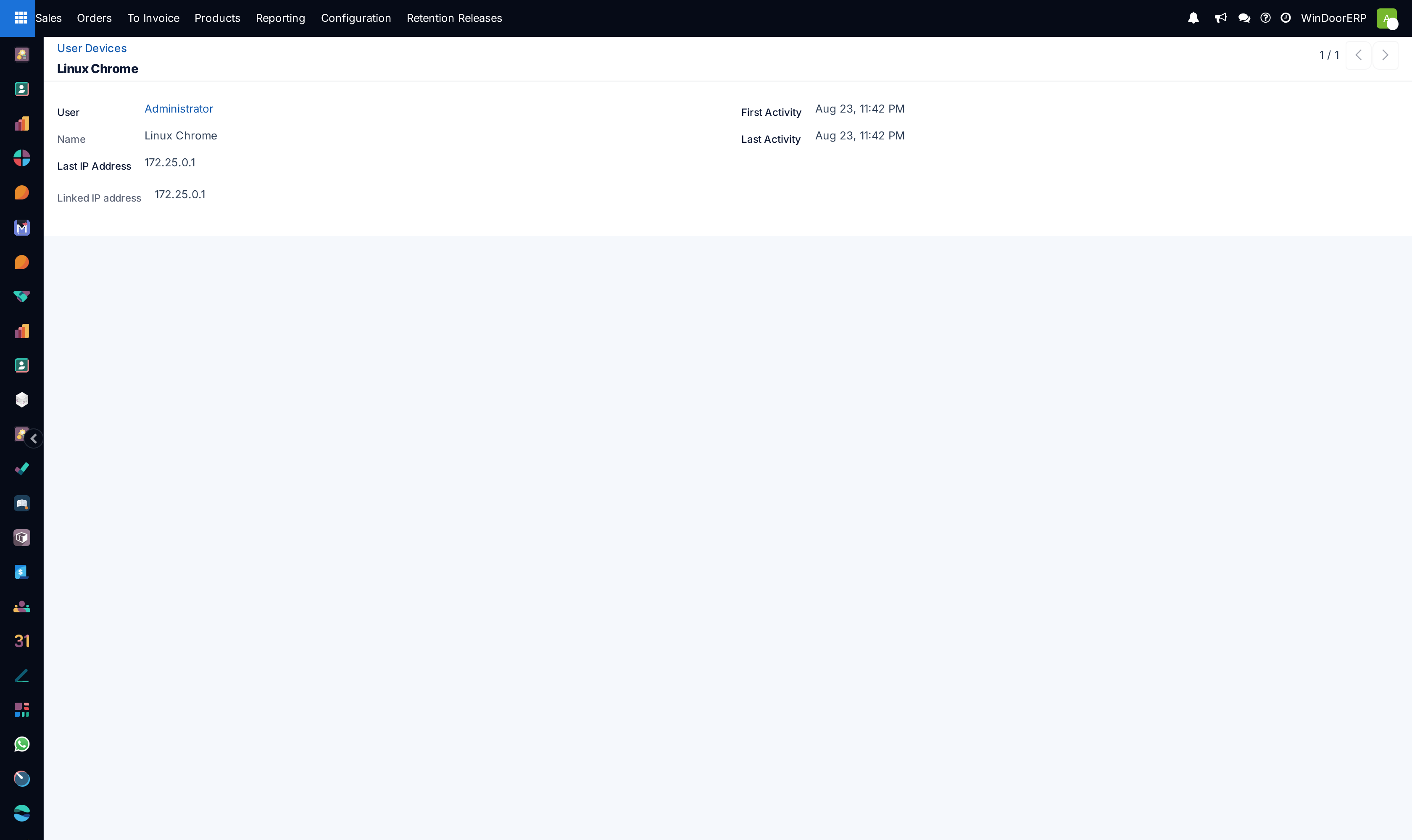 User device session security profile