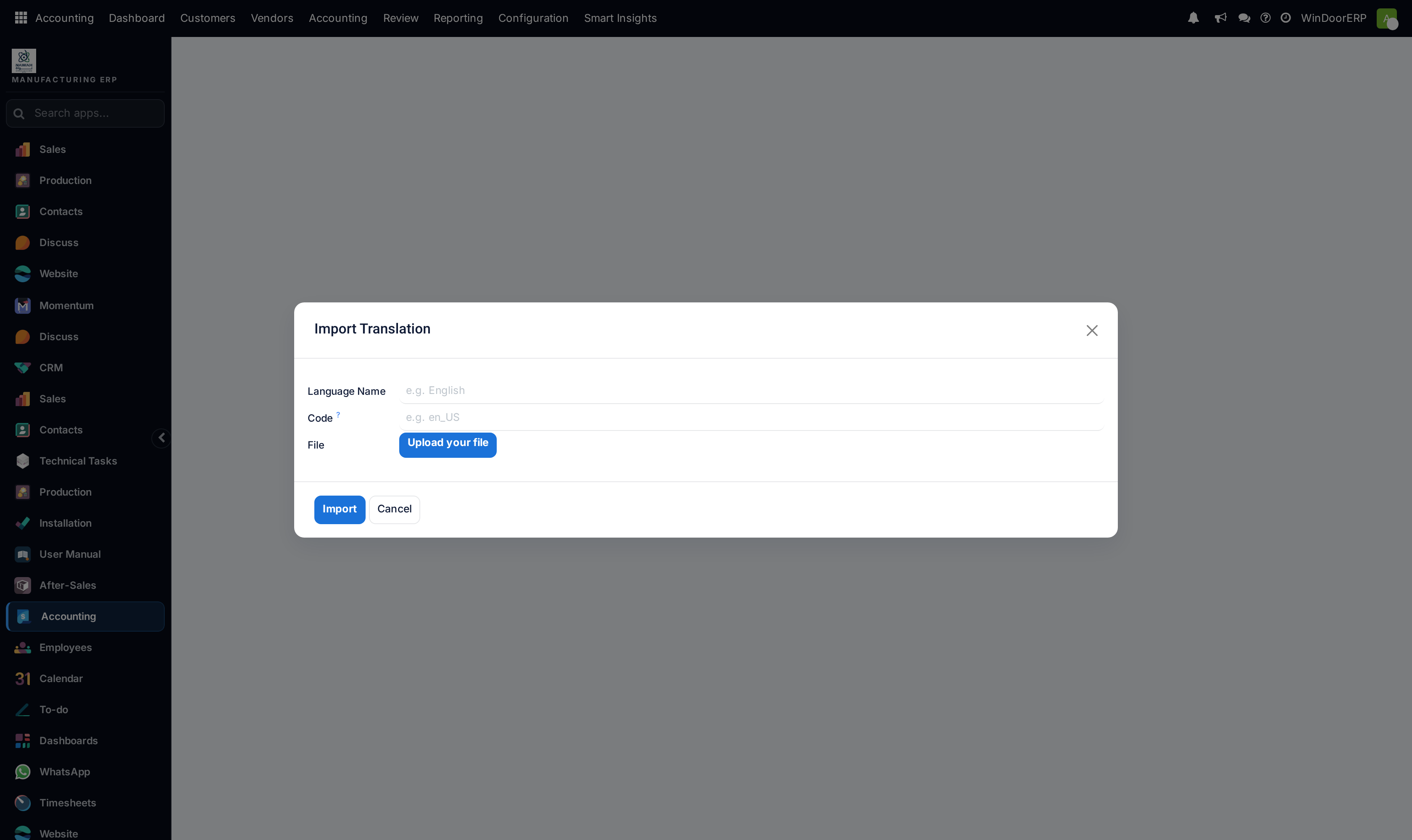 Import translation PO/CSV file wizard