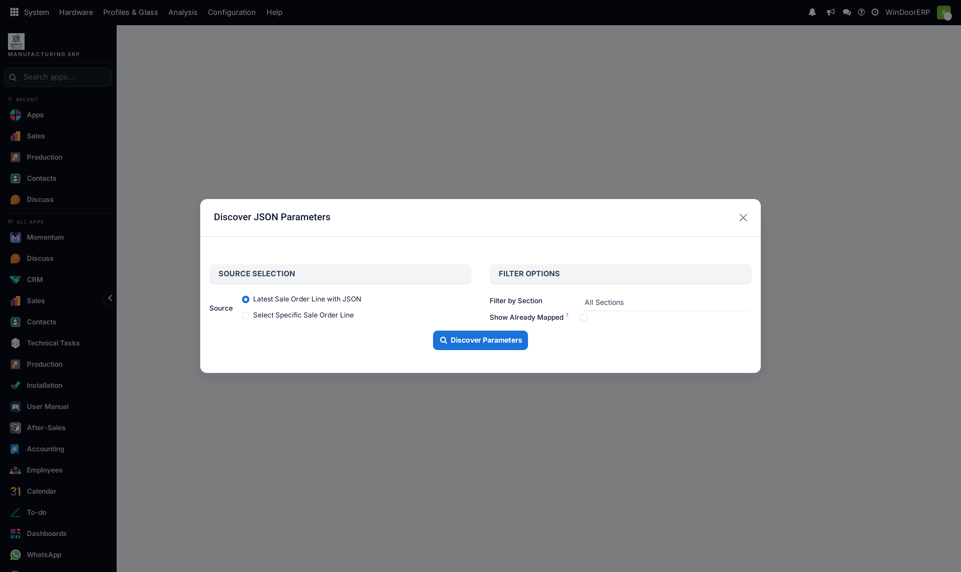 JSON mapping parameter discovery wizard for raw CAD payload ingestion