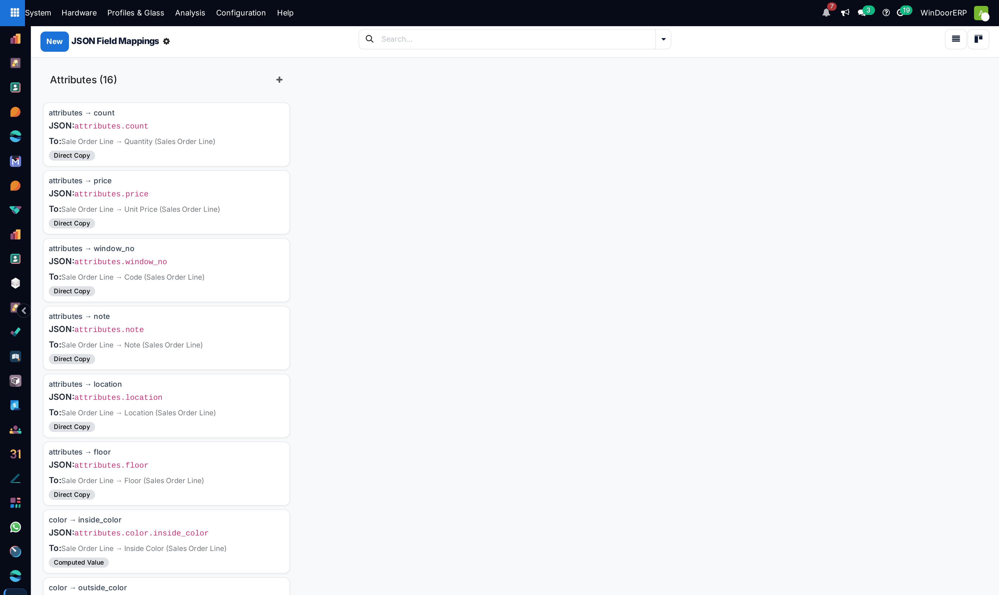 Field mappings kanban overview