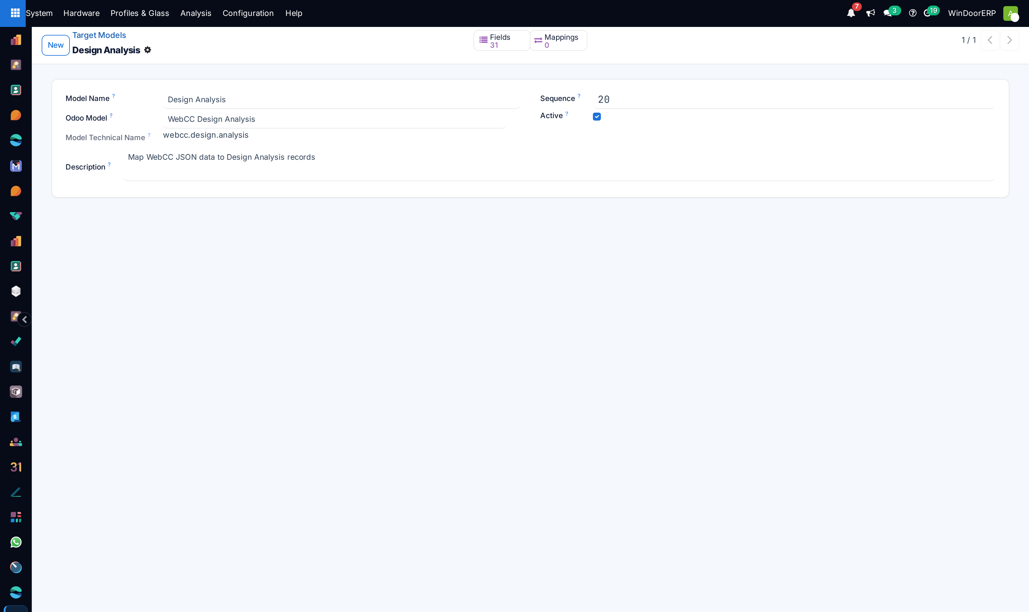 Target data model profile