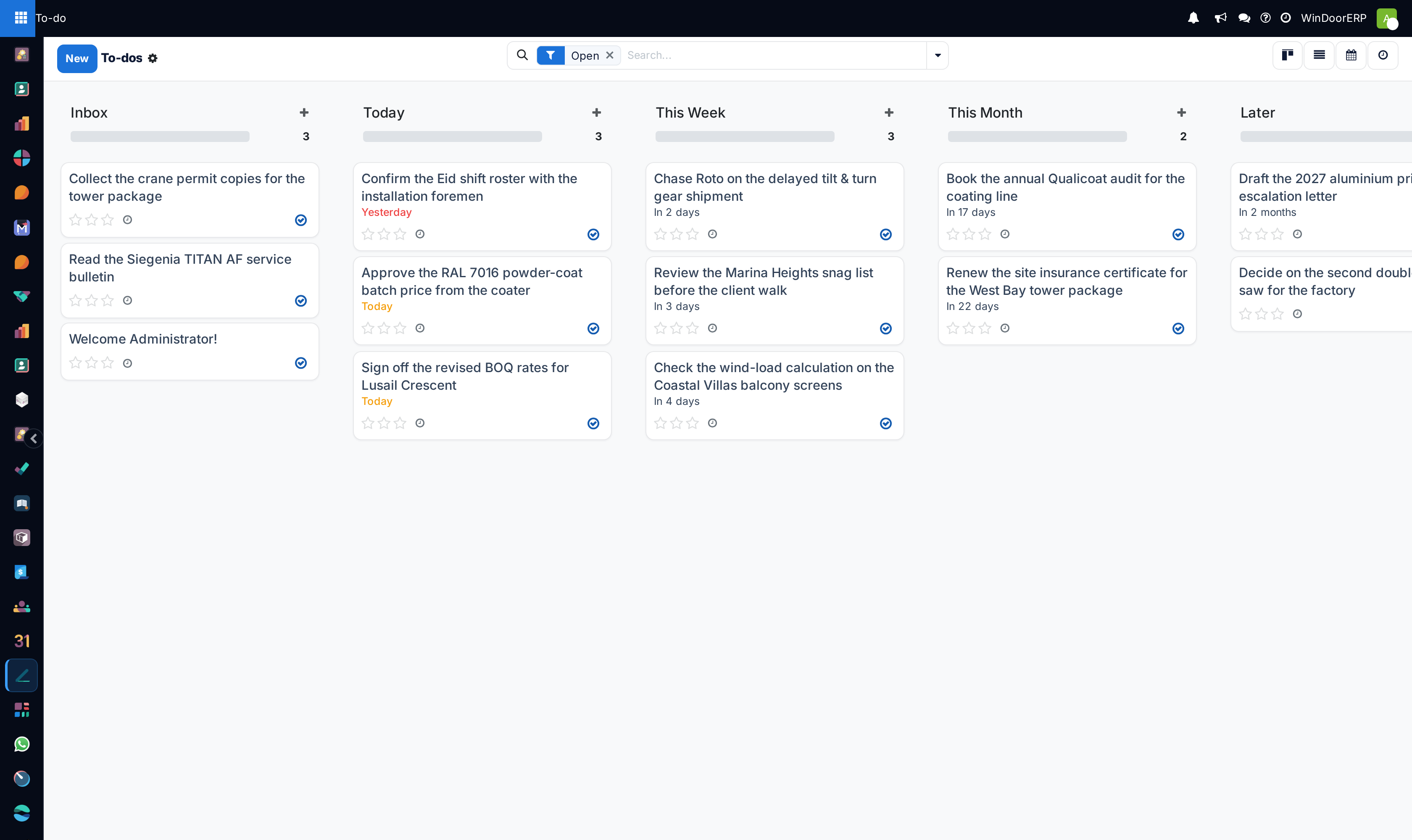 Personal to-do task board kanban columns