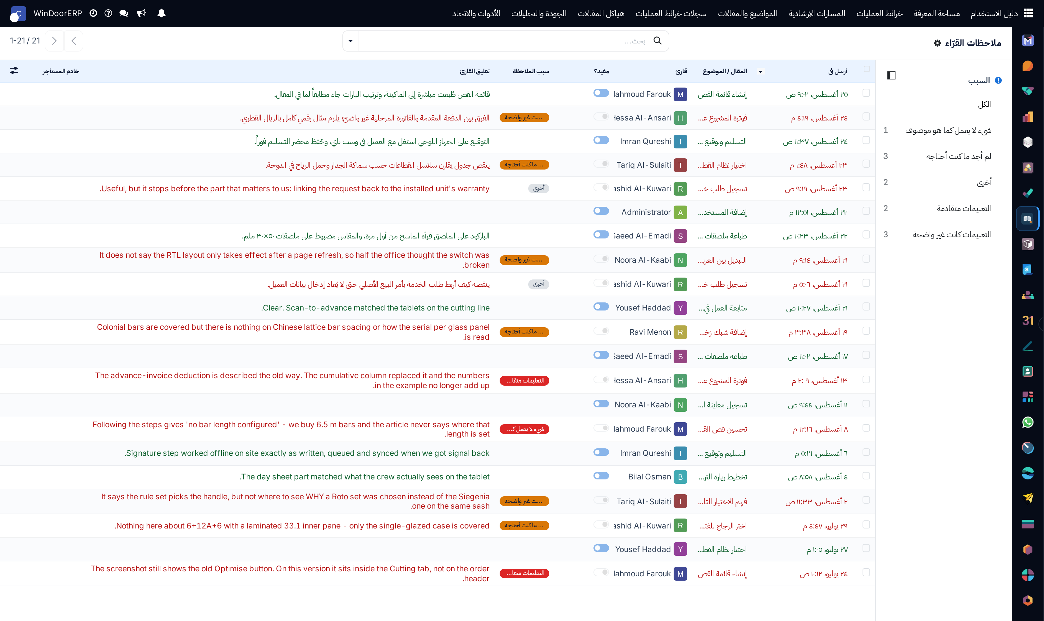 Reader helpfulness votes and qualitative feedback registry