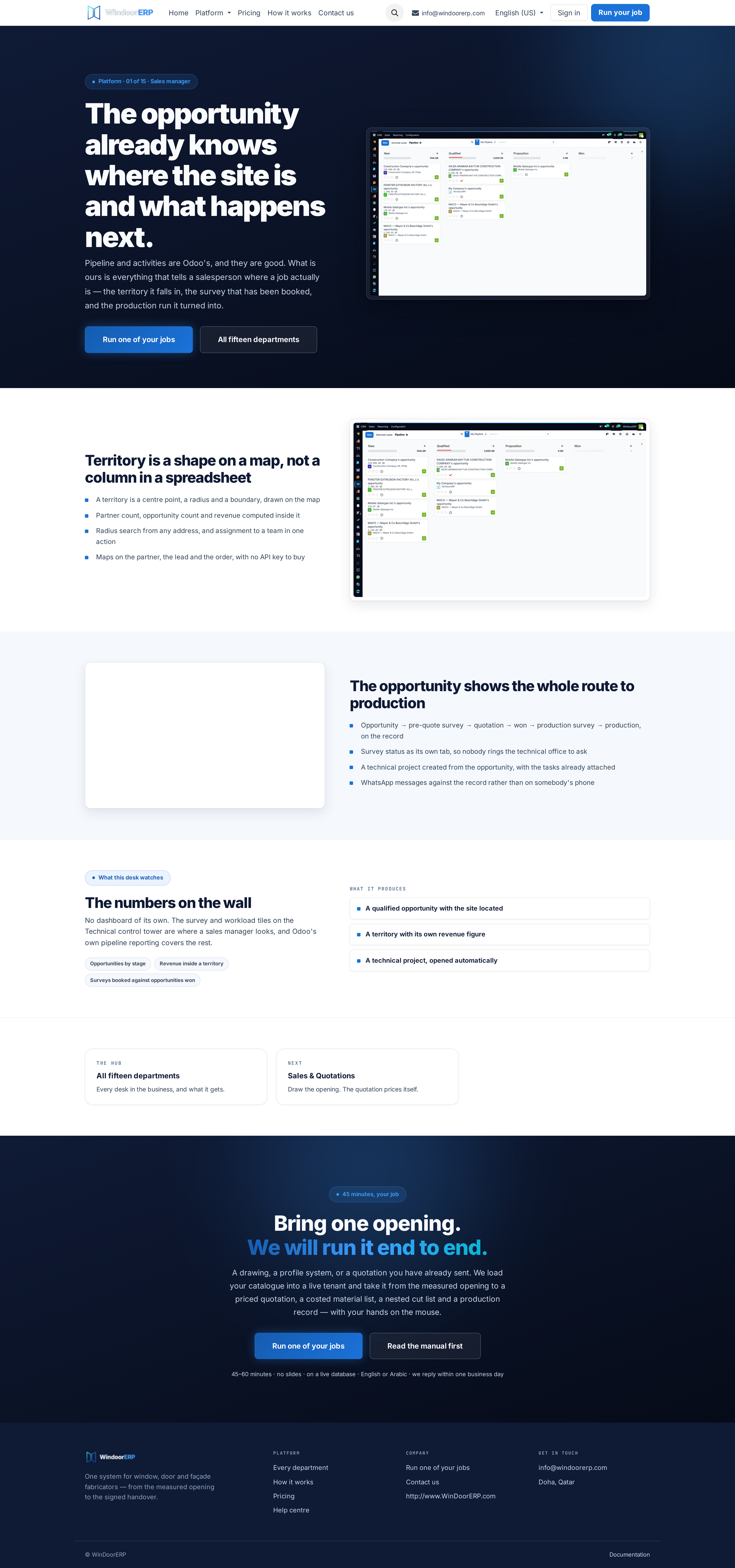 Full CRM and lead management solution page