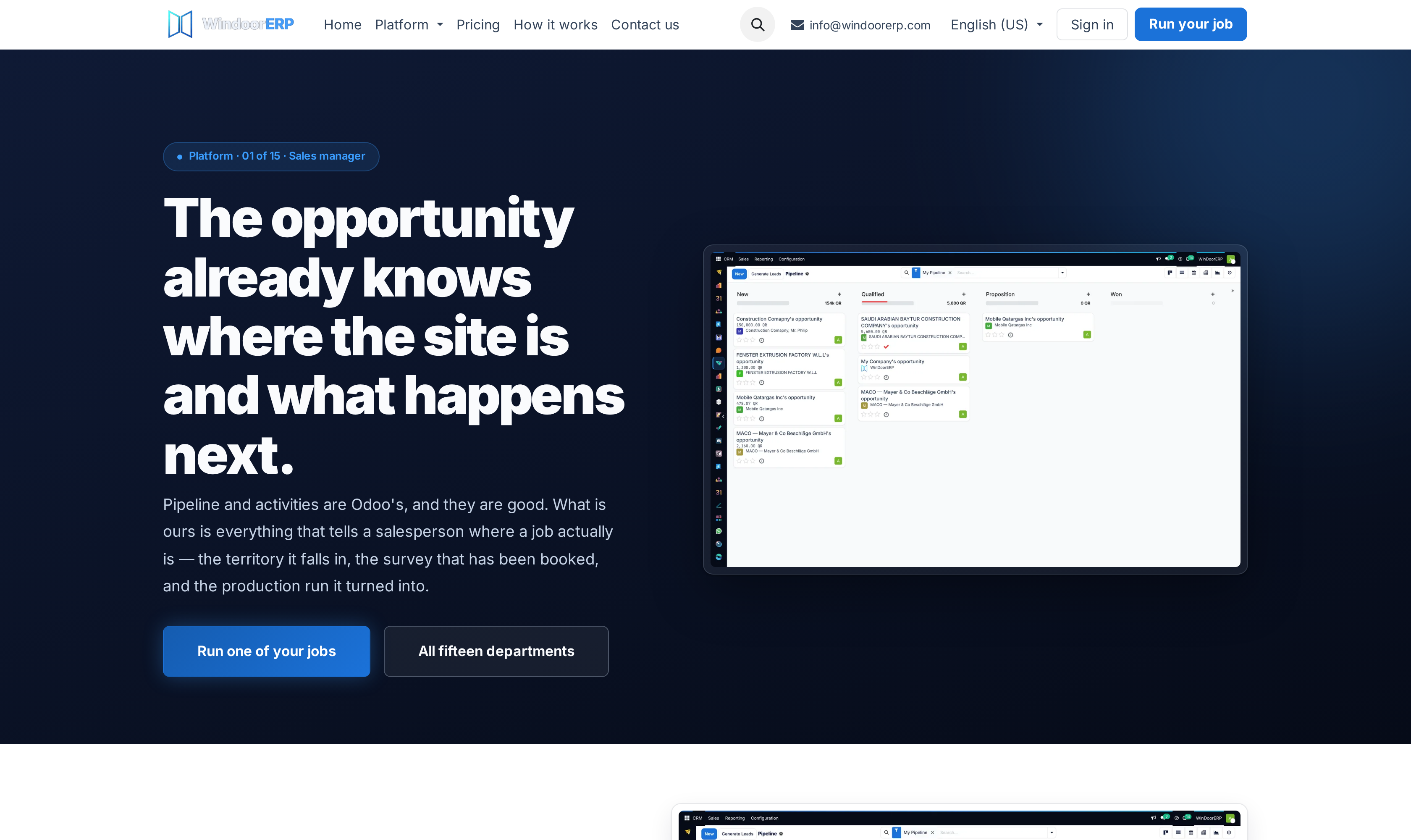 CRM solution landing page hero