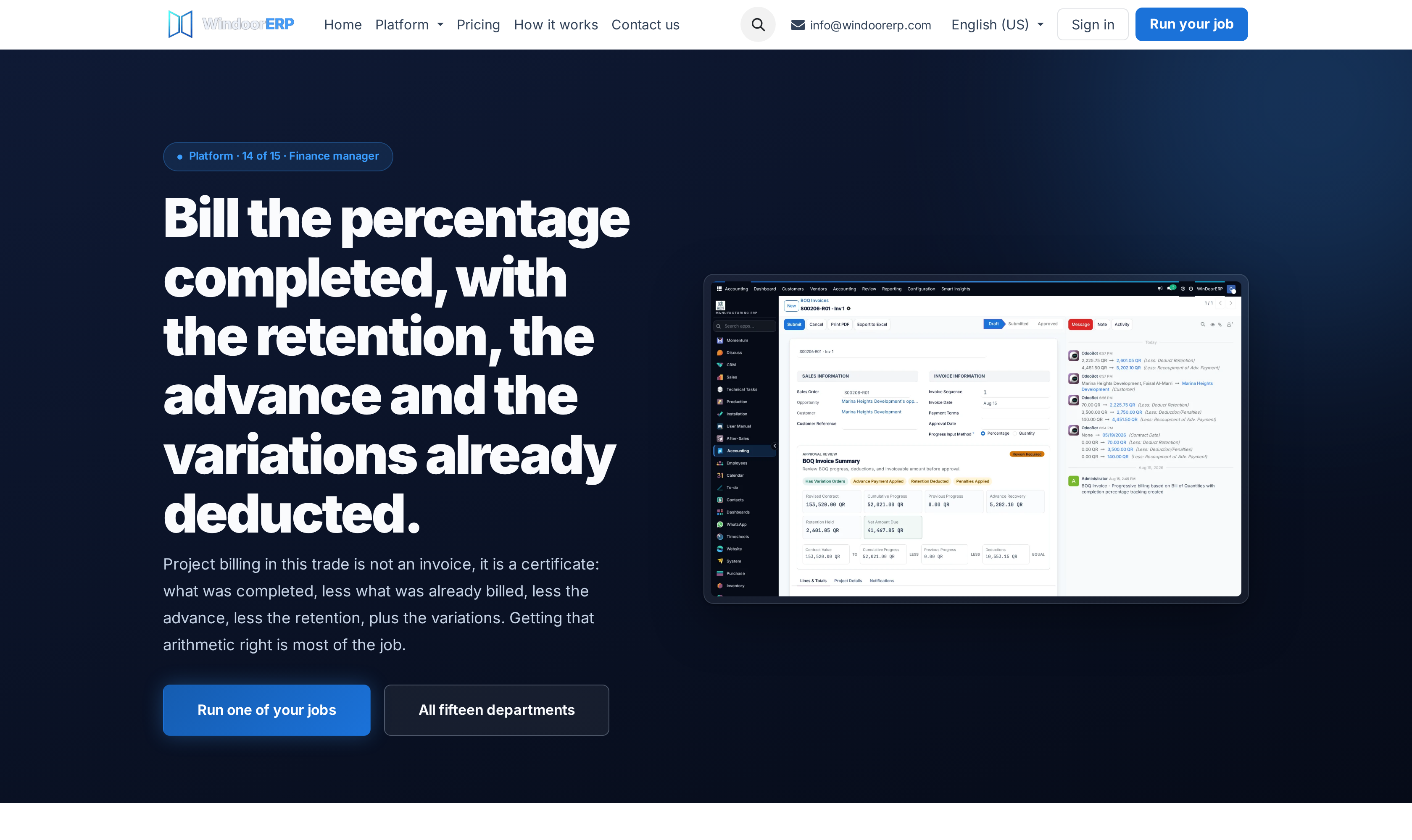 Financial Accounting solution header