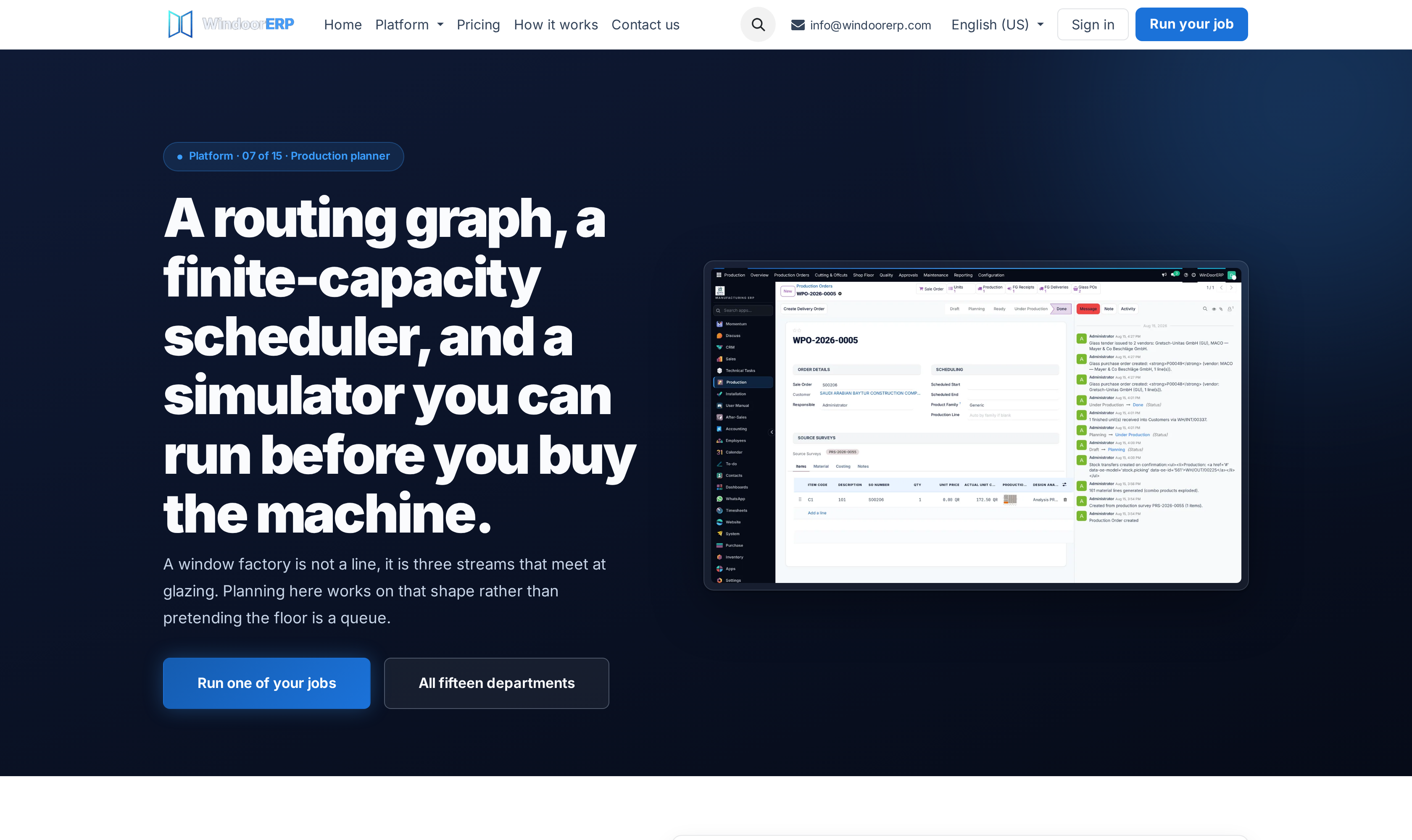 Manufacturing Planning solution header