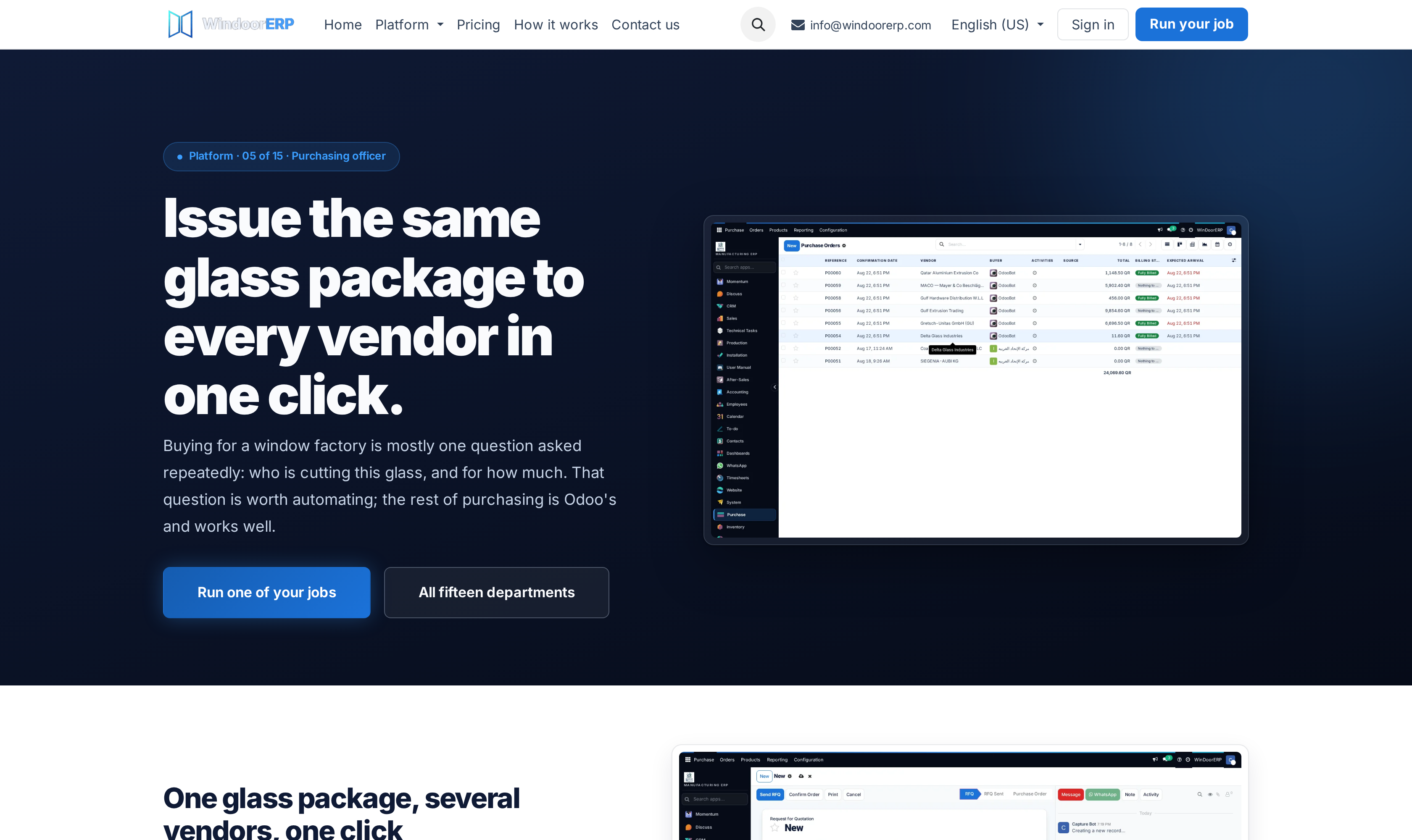 Procurement & Purchase solution header