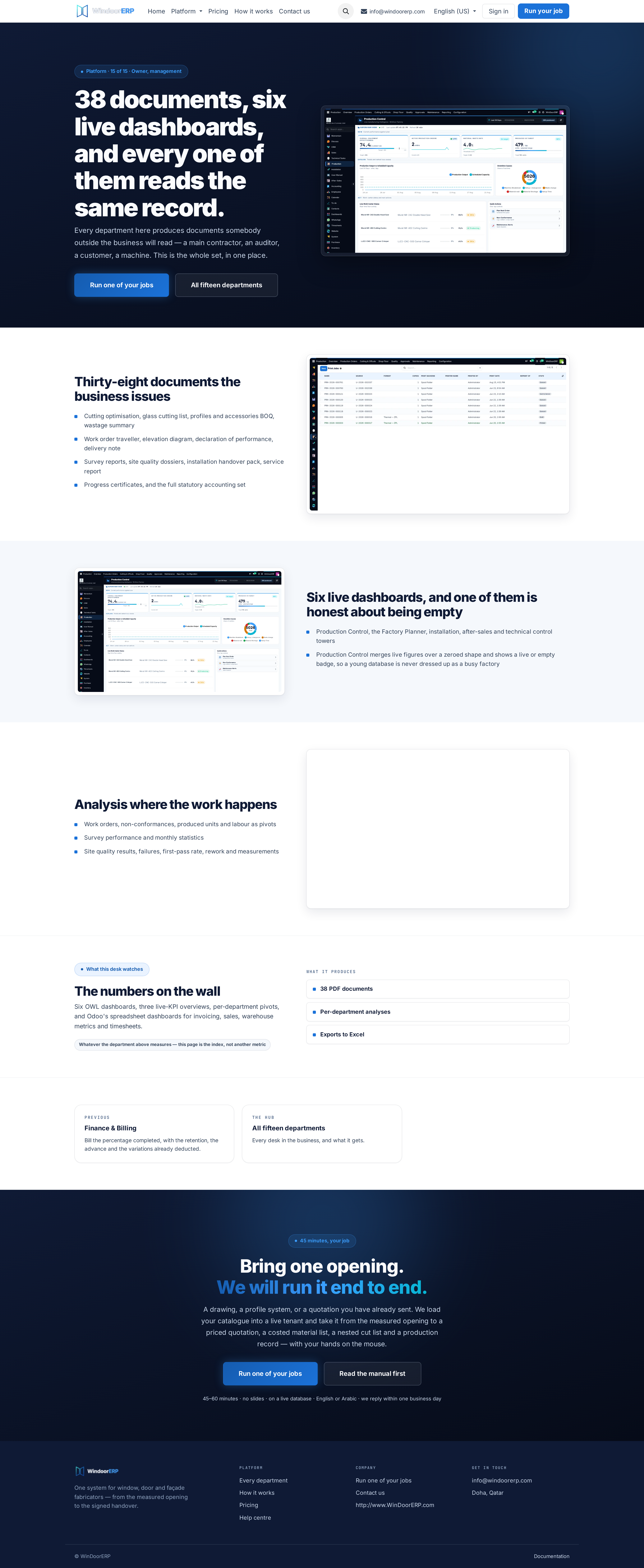 Full Business Intelligence & Reporting solution page