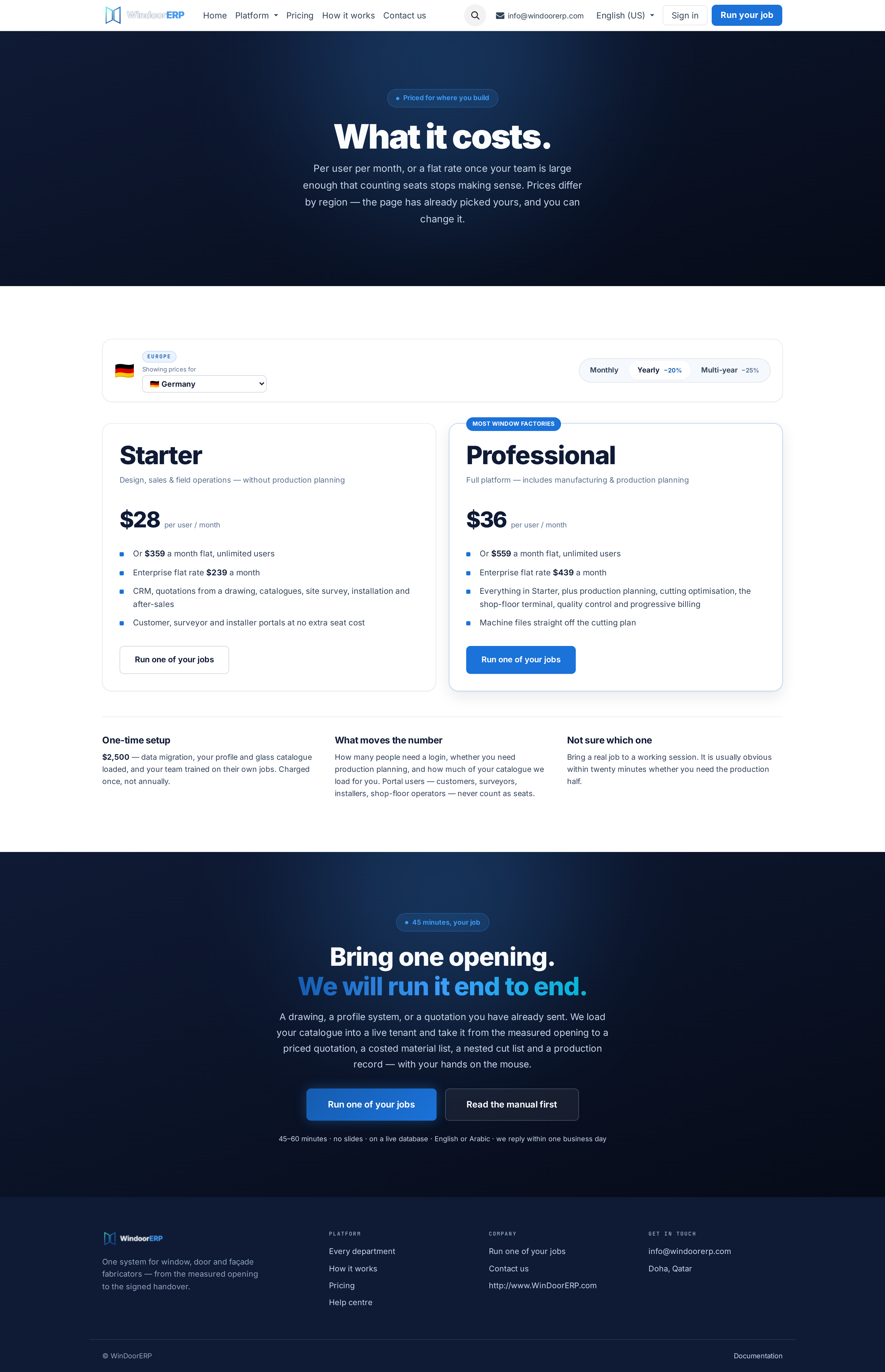 Full pricing matrix comparing enterprise features