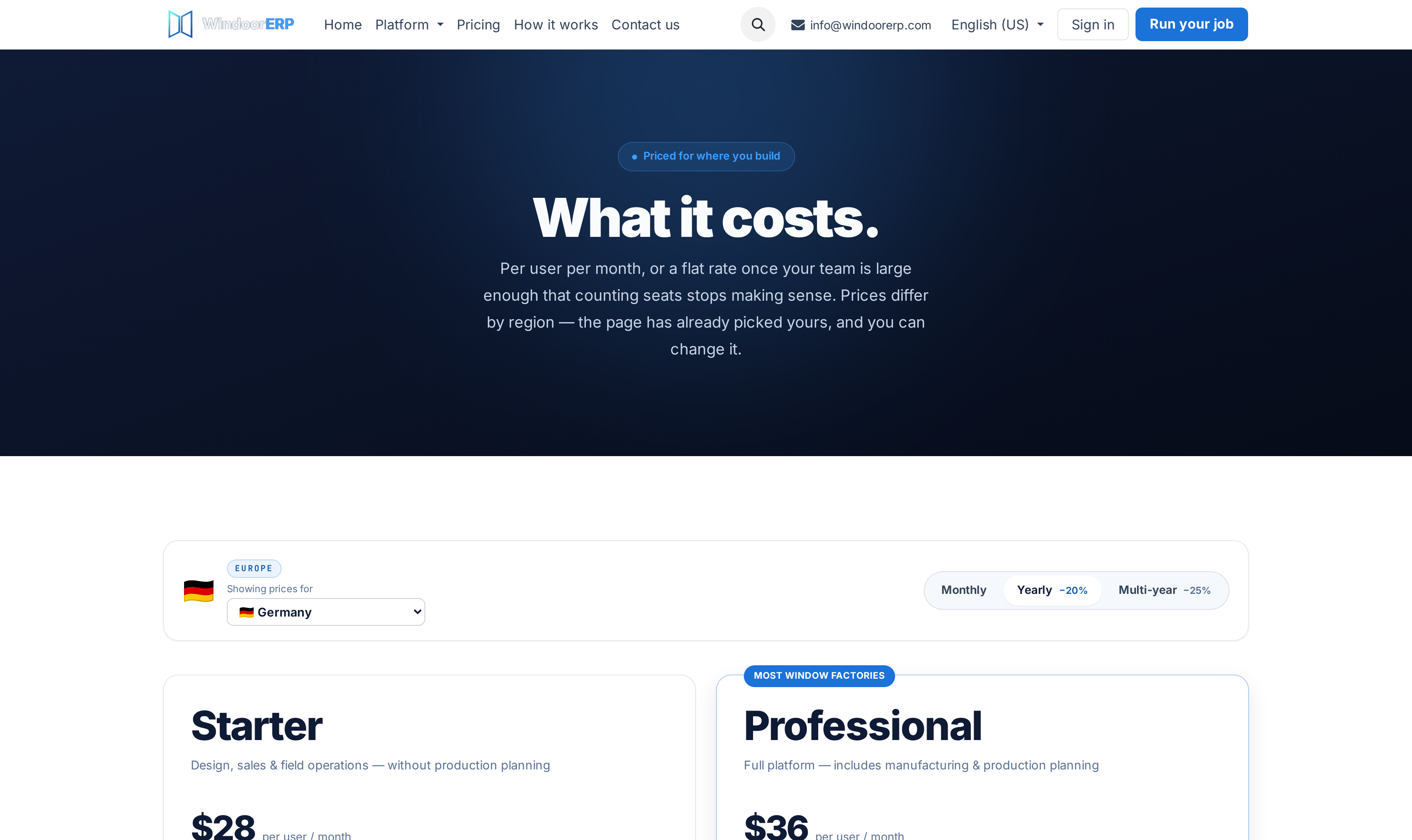 Interactive software subscription pricing tiers header
